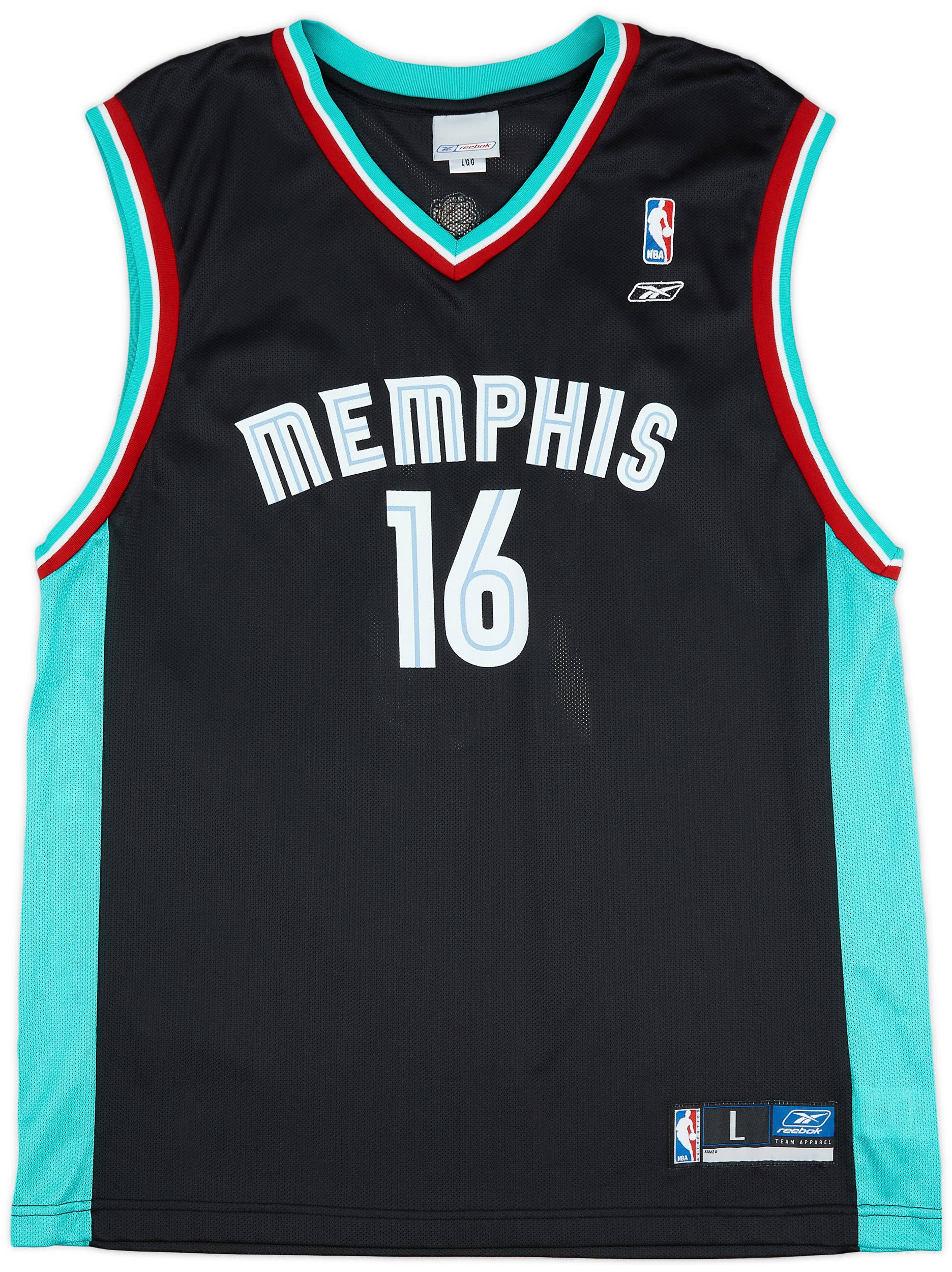 2002-04 Memphis Grizzlies Gasol #16 Reebok Away Jersey (Excellent) L