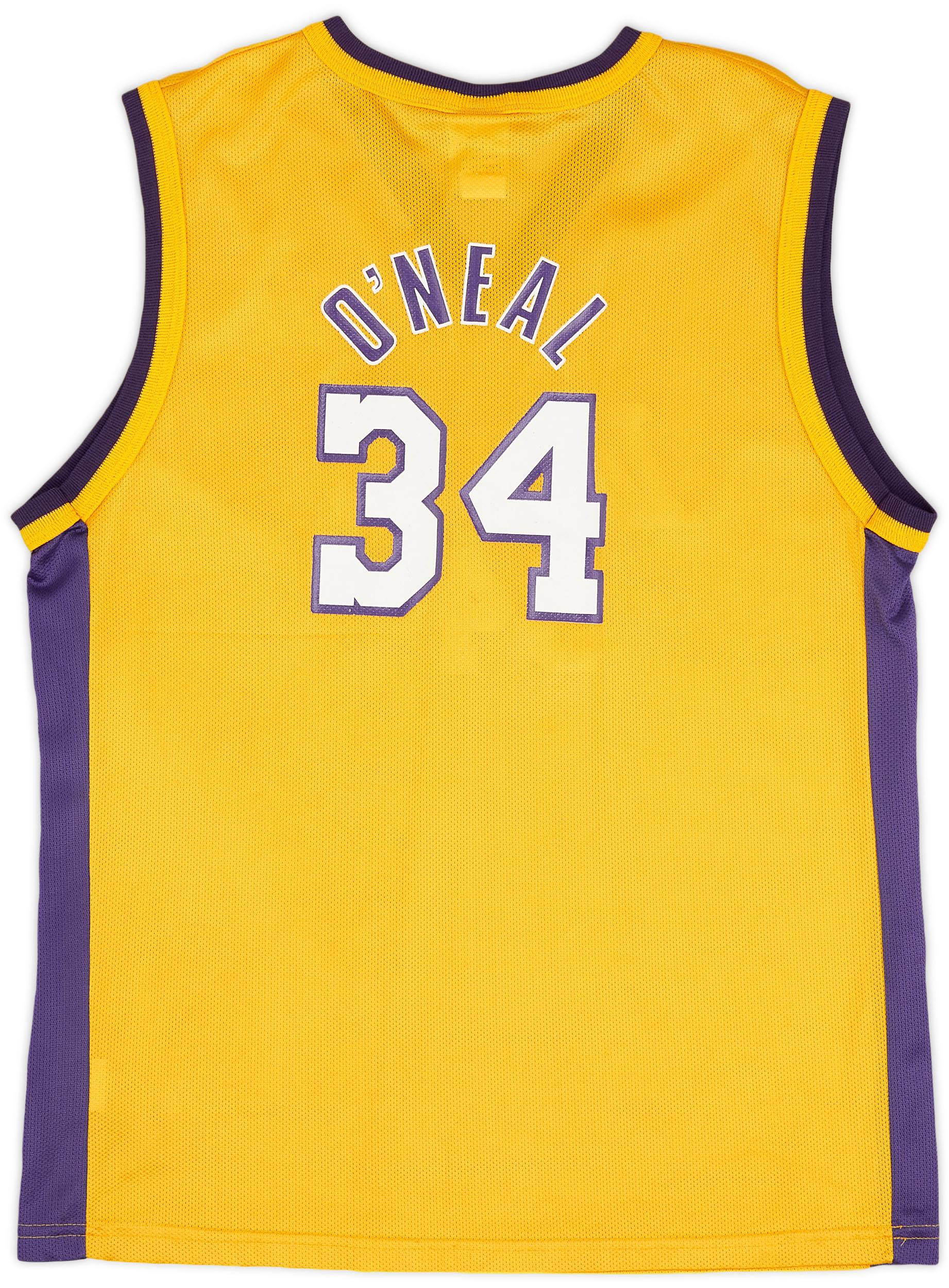 1999-02 LA Lakers O'Neal #34 Champion Home Jersey (Very Good) XL.Kids