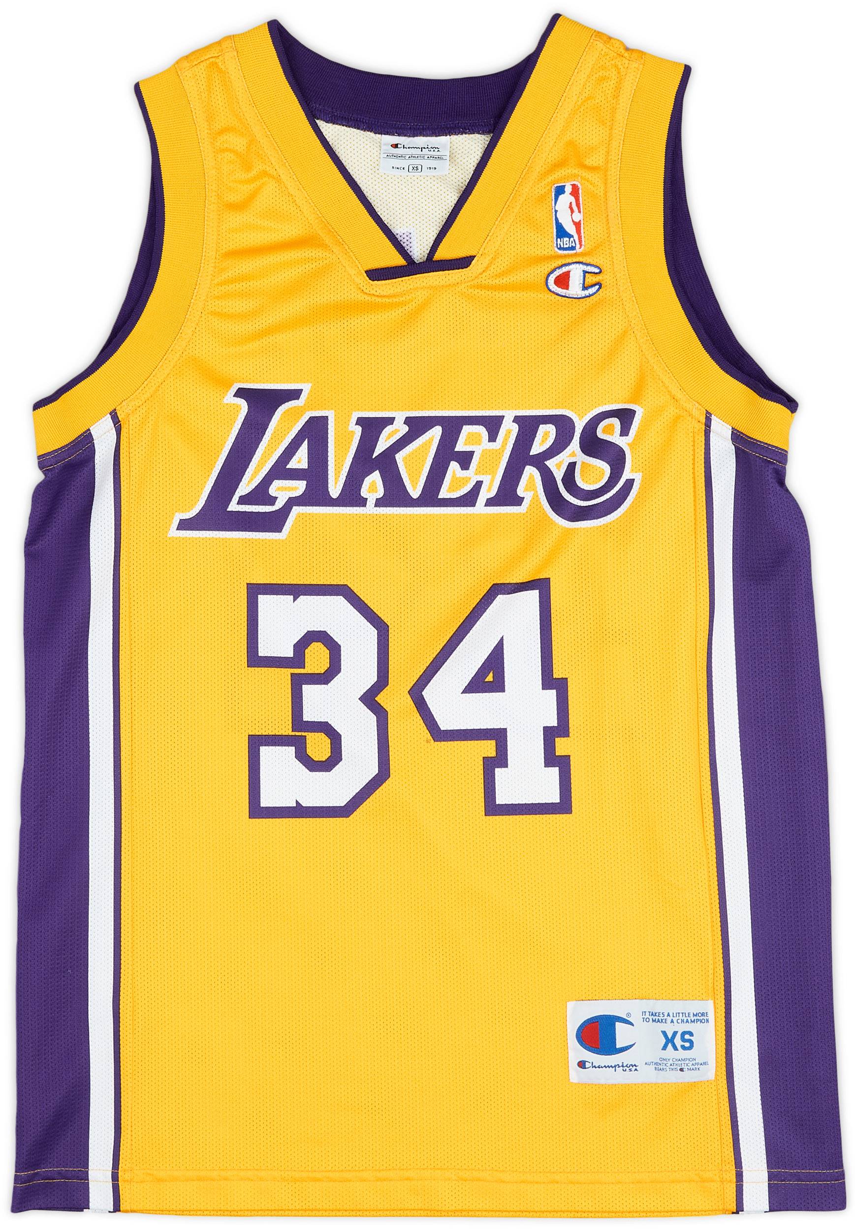 1999-04 LA Lakers O'Neal #34 Champion Home Jersey (Very Good) XS