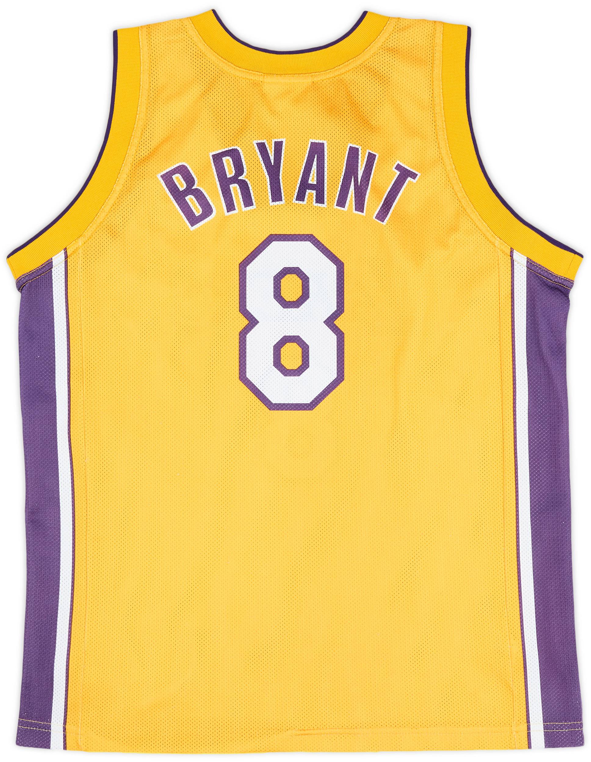 1999-06 LA Lakers Bryant #8 Champion Home Jersey (Excellent)