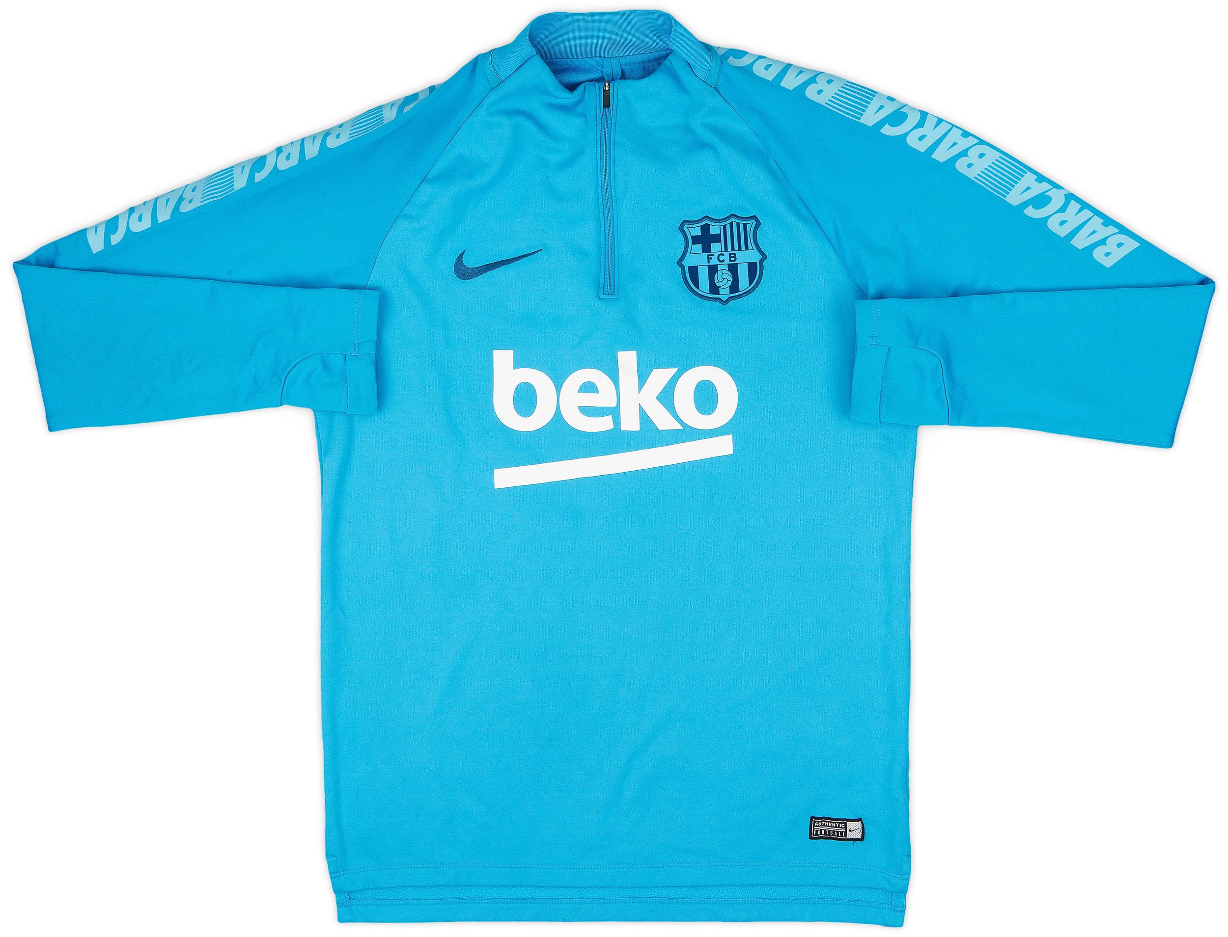 2019-20 Barcelona Nike 1/4 Zip Drill Top - 7/10 - (M)