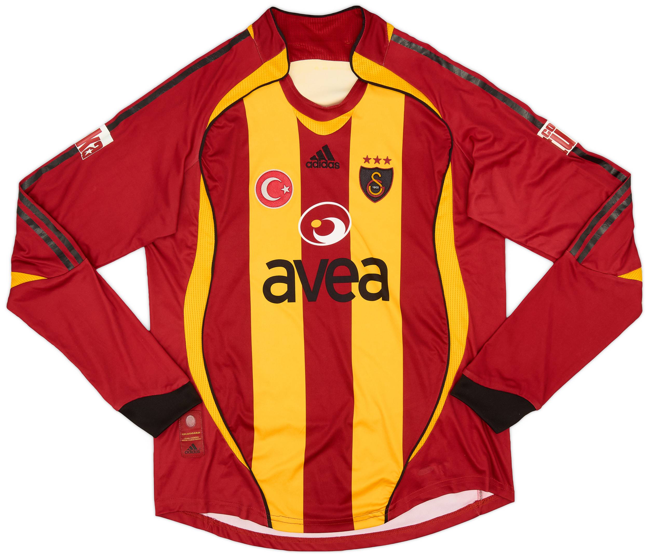 2006-07 Galatasaray Home L/S Shirt - 6/10 - (L)