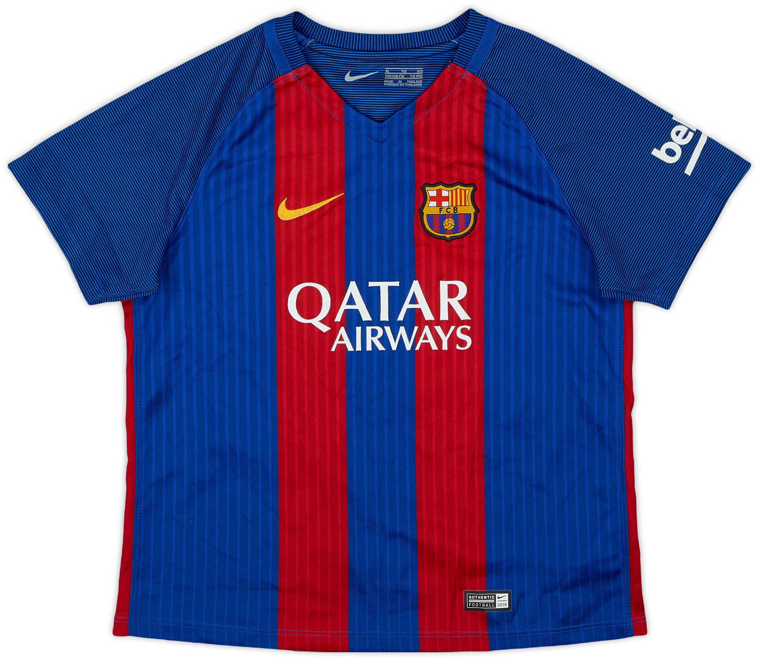 2016-17 Barcelona Home Shirt - 9/10 - (7-8 Years)