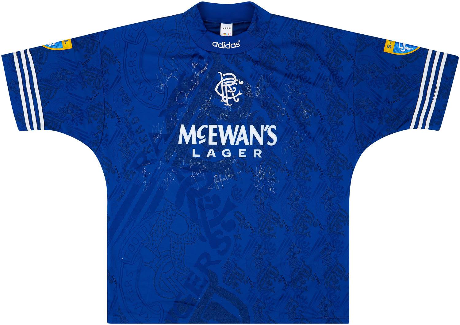 1994-96 Rangers Match Issue Signed Home Shirt #16