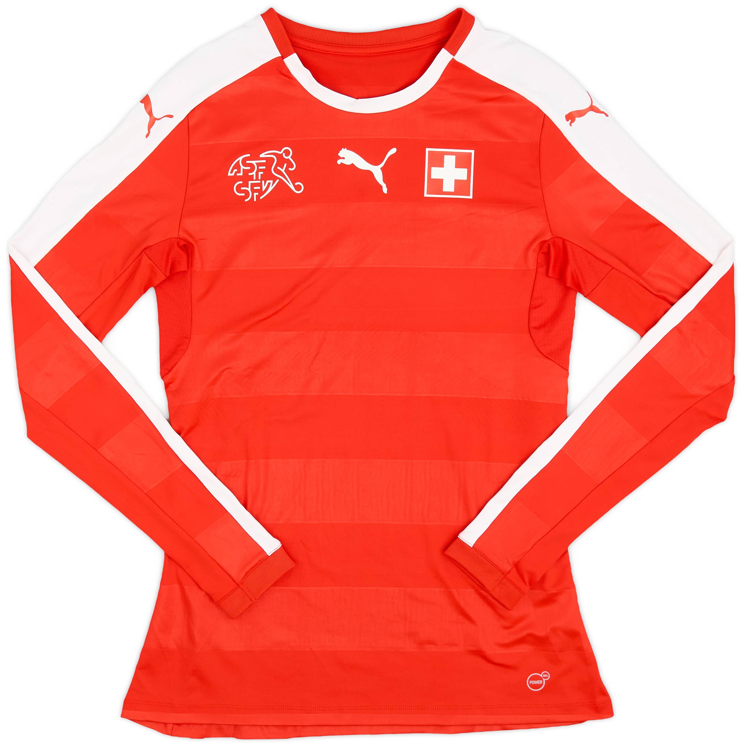 2016-17 Switzerland Player Issue Home L/S Shirt (M)