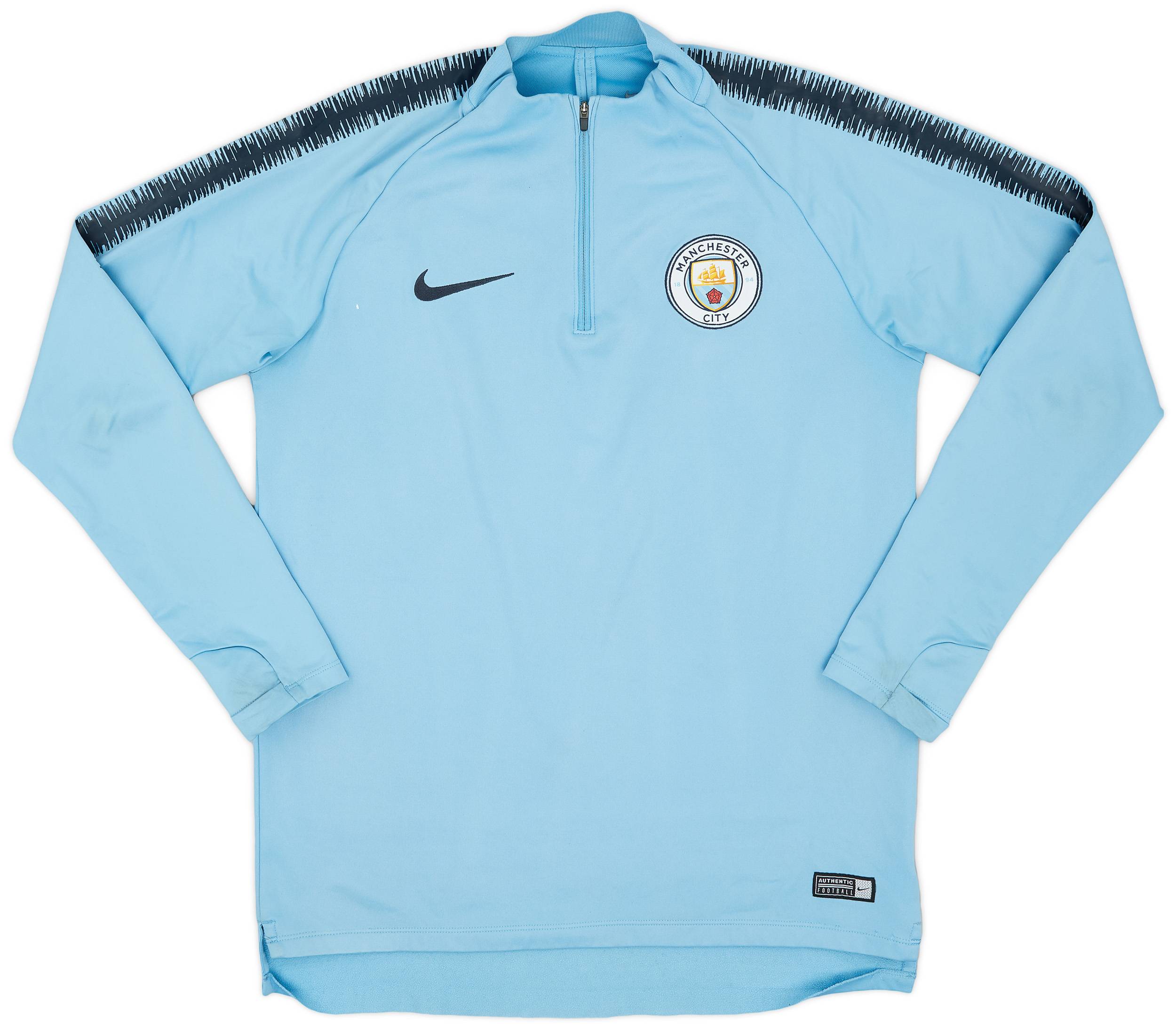 2018-19 Manchester City Nike 1/2 Zip Top - 8/10 - (M)