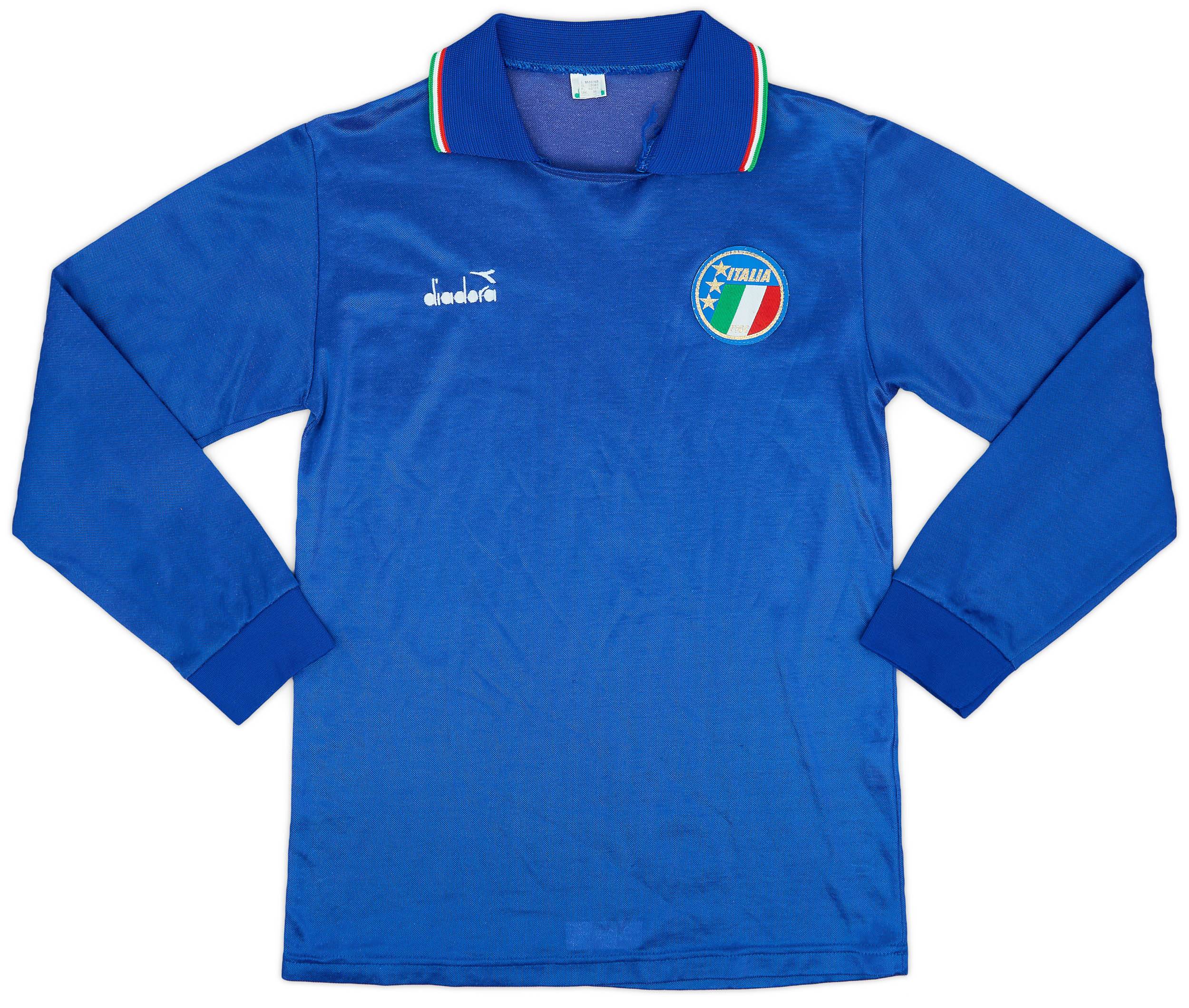 1986-91 Italy Home L/S Shirt - 9/10 - (M)