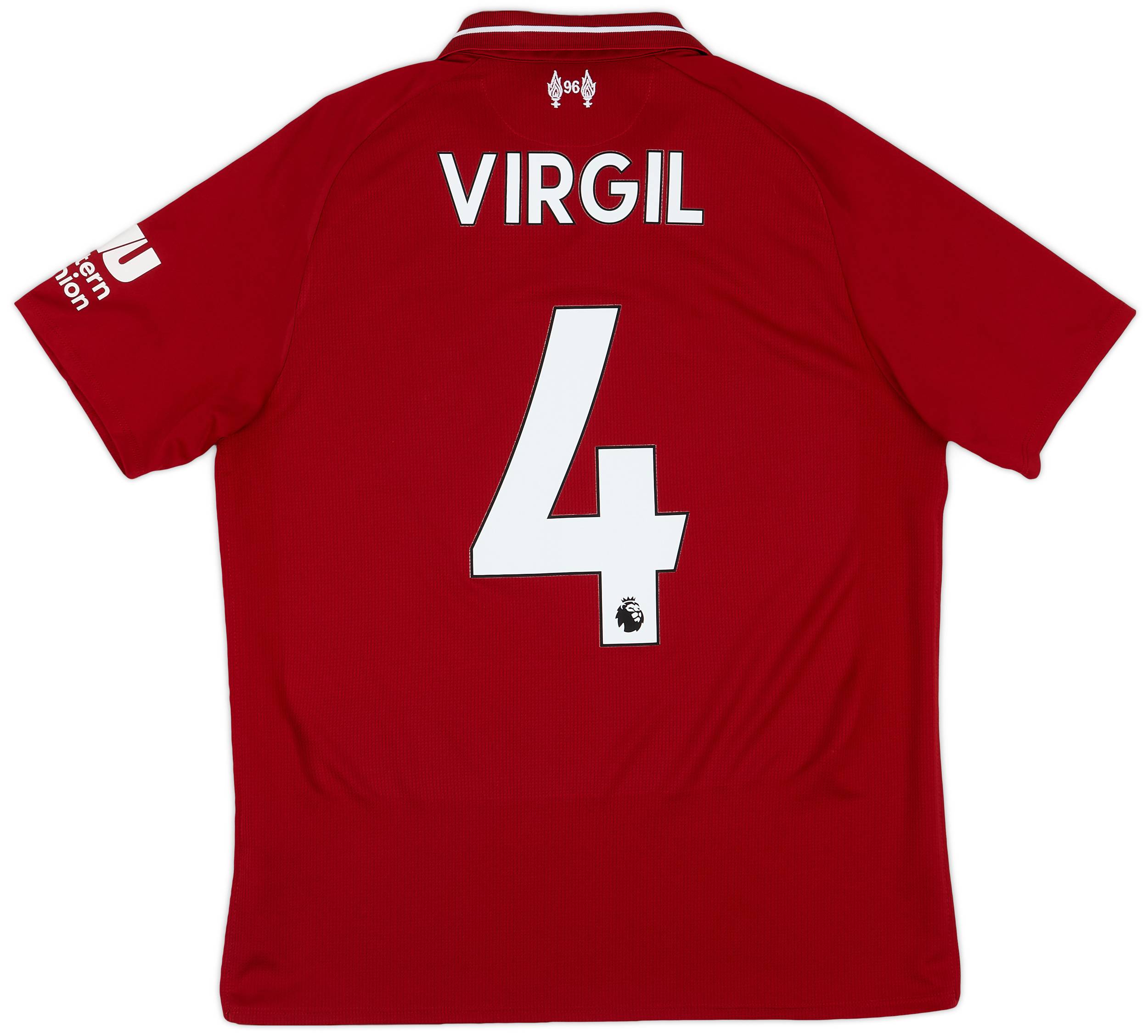 2018-19 Liverpool Home Shirt Virgil #4 - 6/10 - (S)