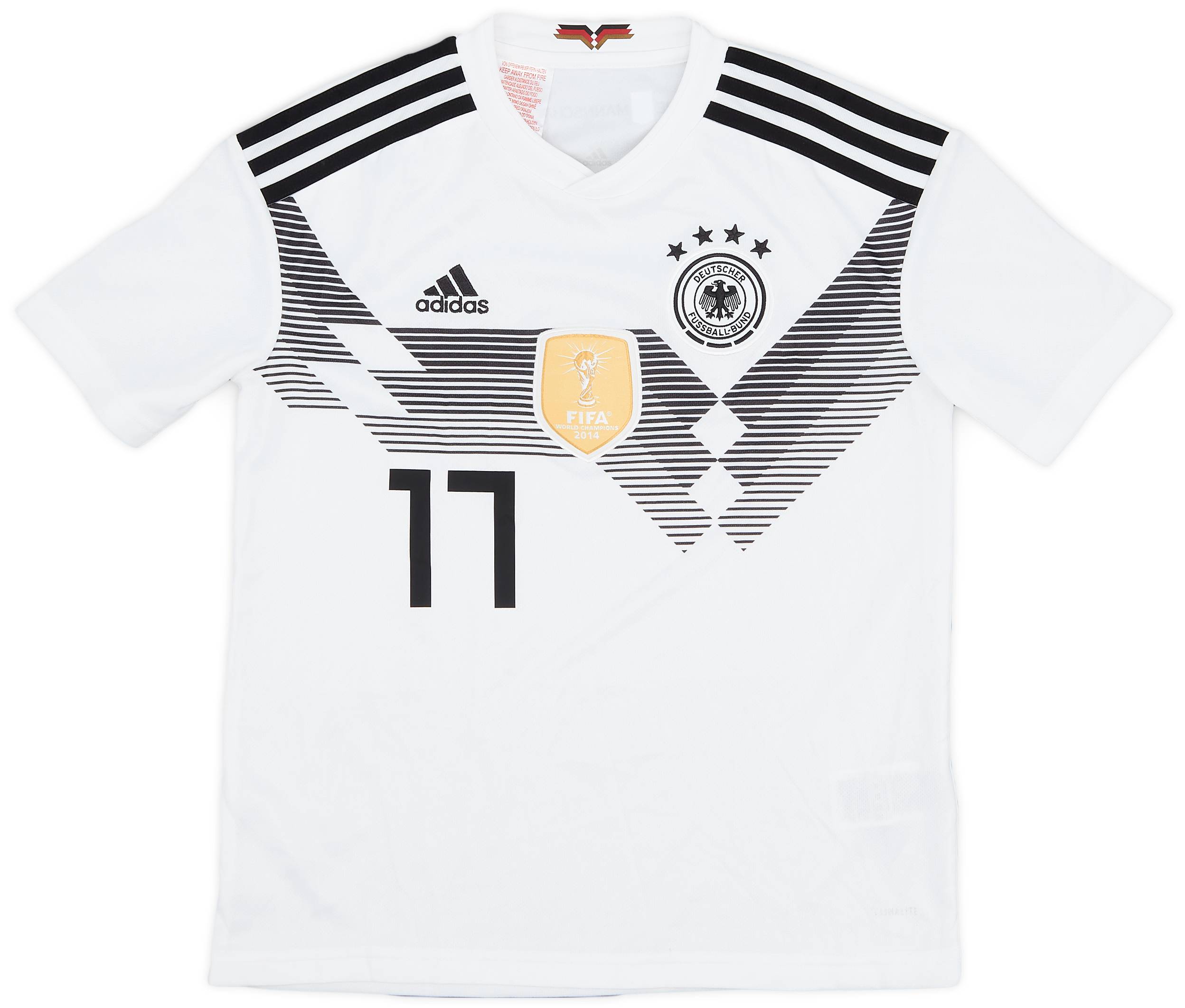 2018-19 Germany Home Shirt #17 - 8/10 - (M.Boys)