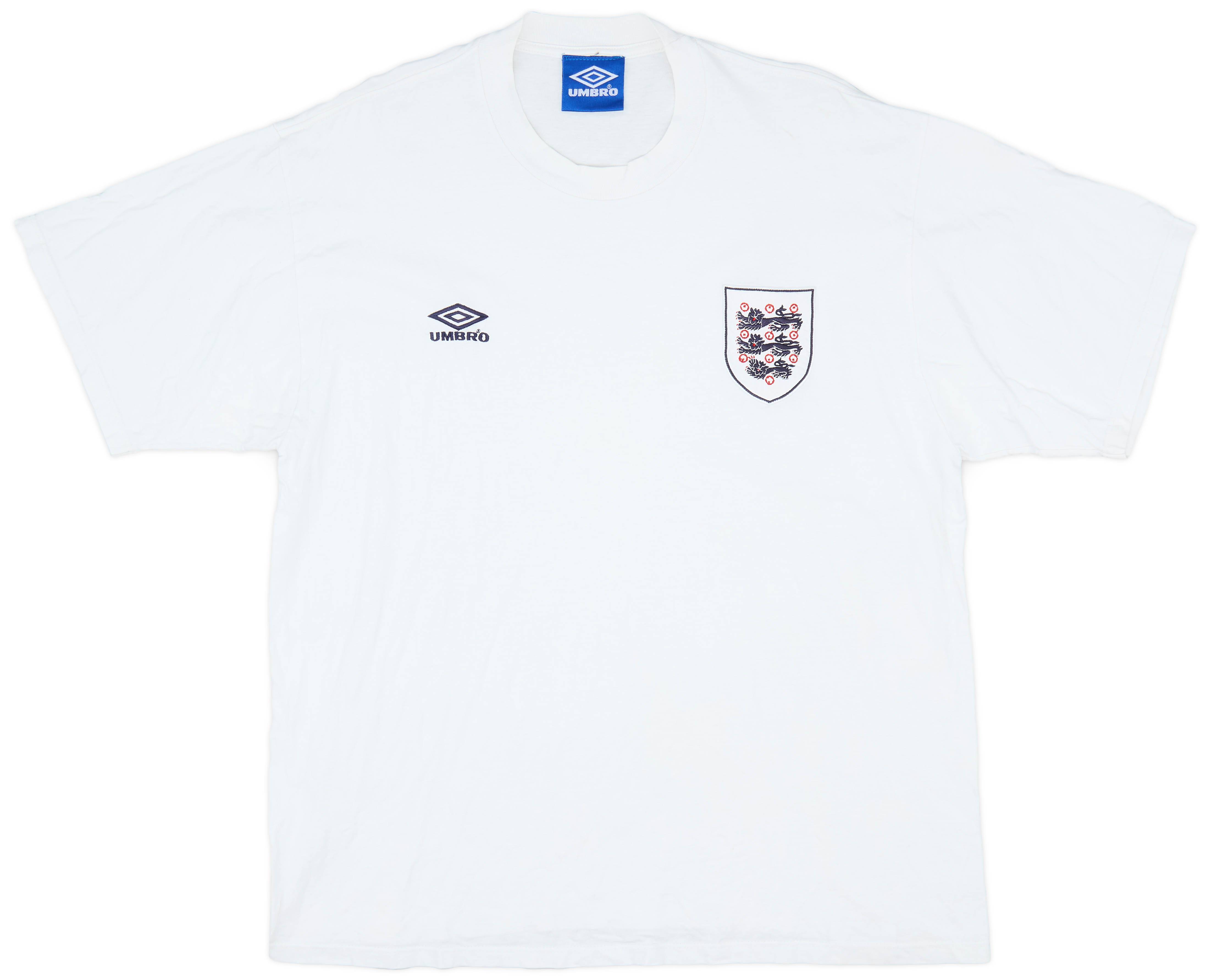 1990s England Umbro Cotton Tee - 8/10 - (L)