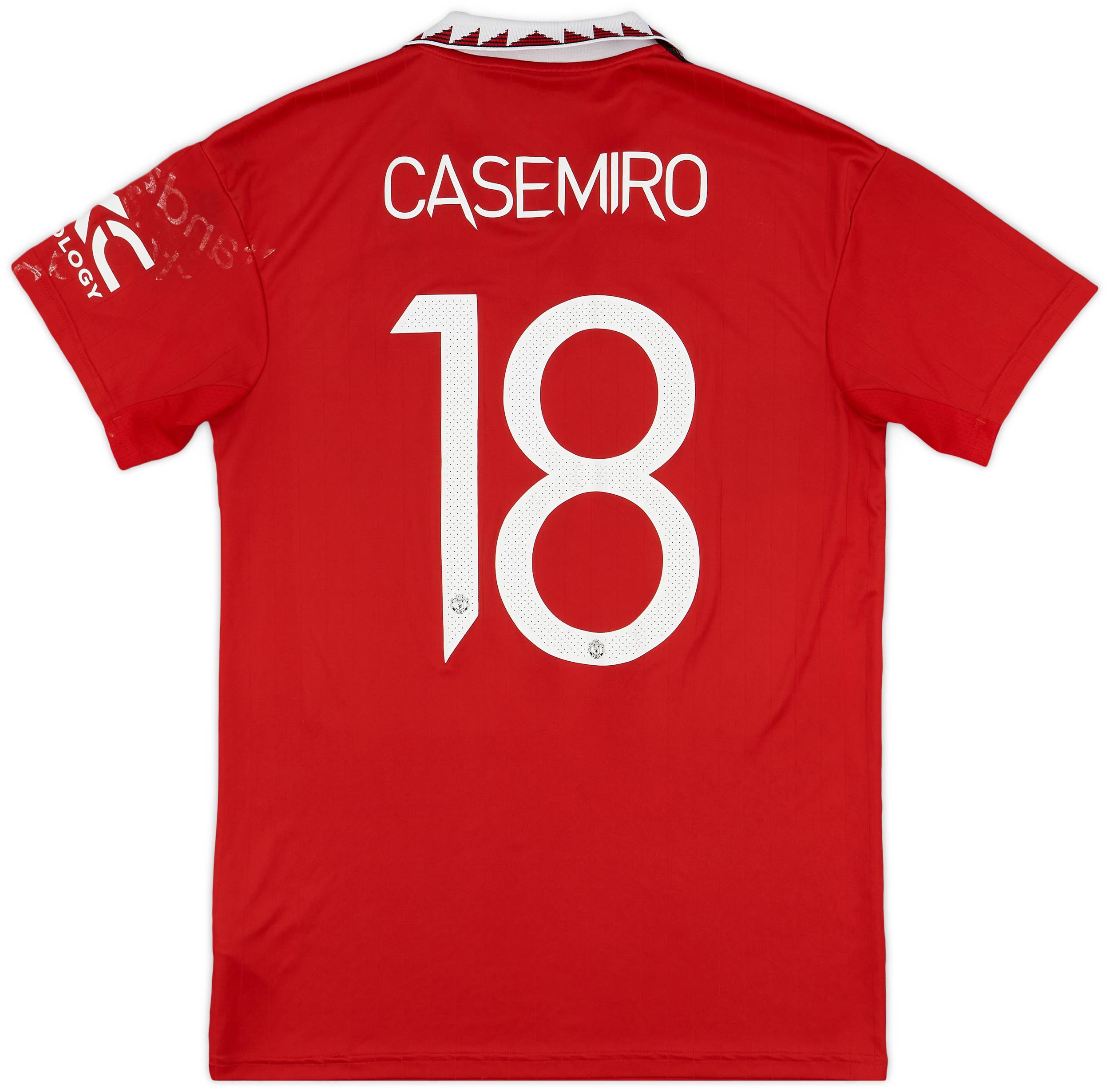 【お試し価格！】 2022-23 Manchester United Home Shirt Casemiro #18 - 4/10 - (M) ウェア