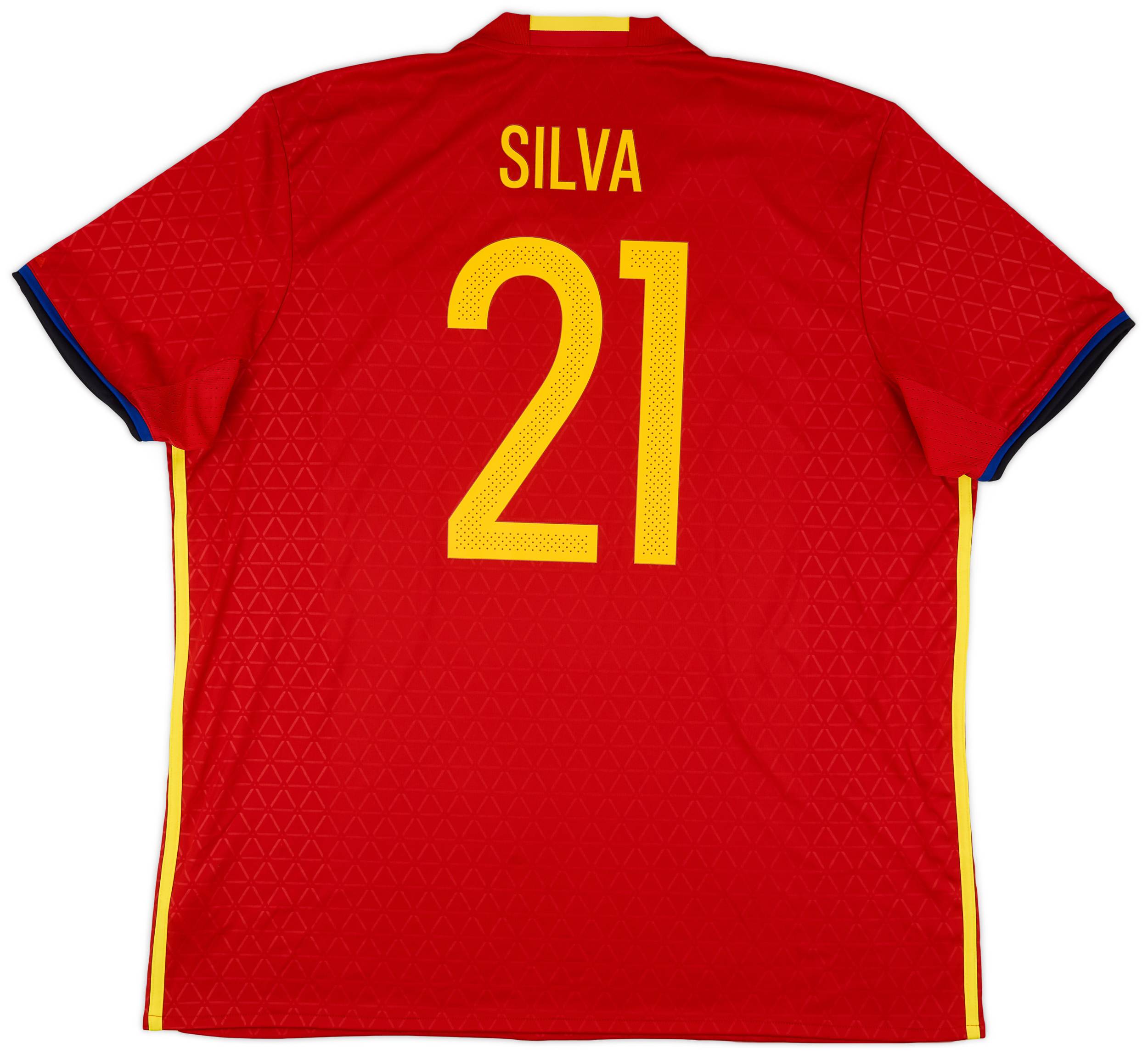 2016-17 Spain Home Shirt Silva #21 - 9/10 - (XXL)