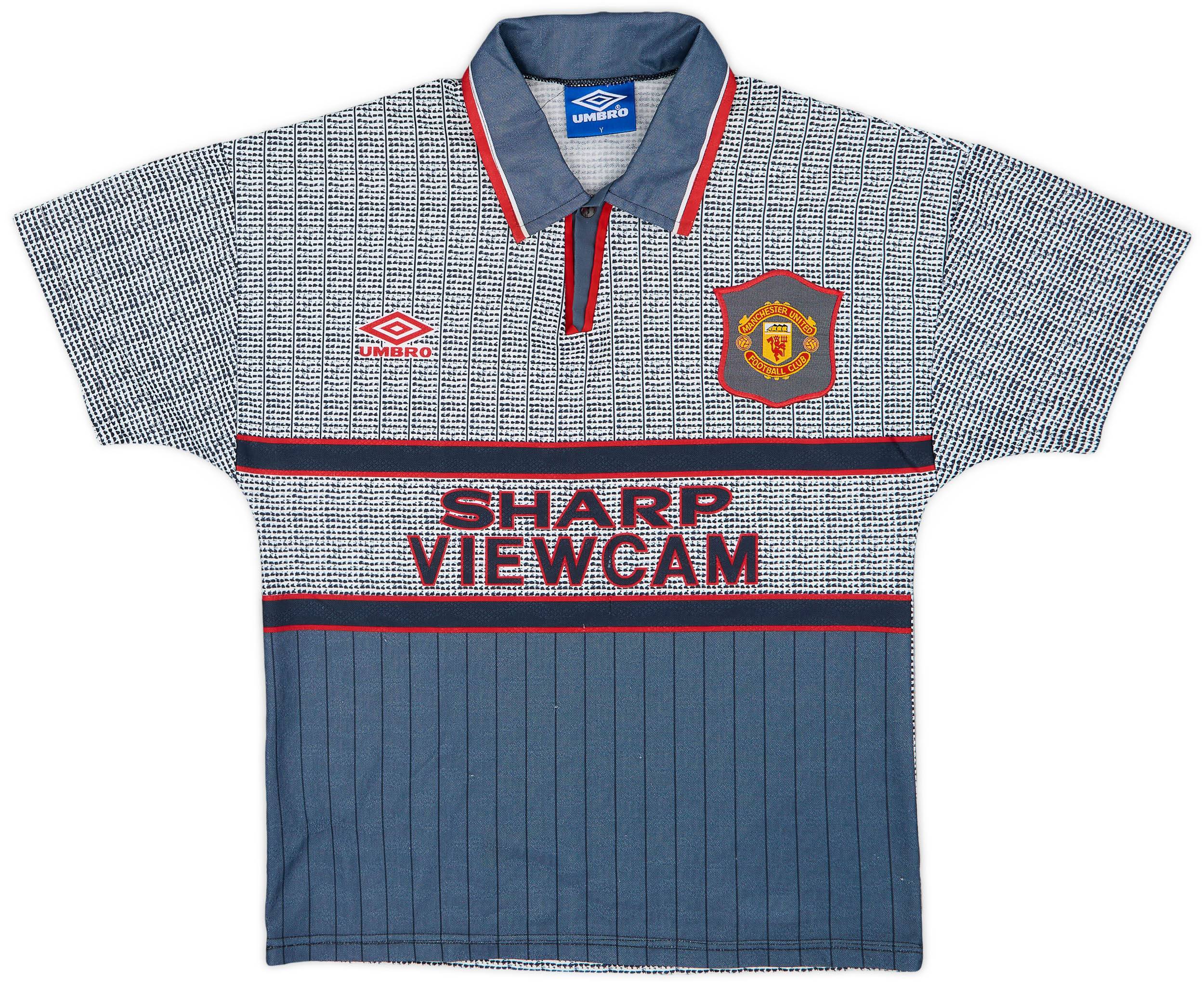 お気に入りの 1995-96 Manchester United Away Shirt - 7/10 - (XL.Boys) ウェア