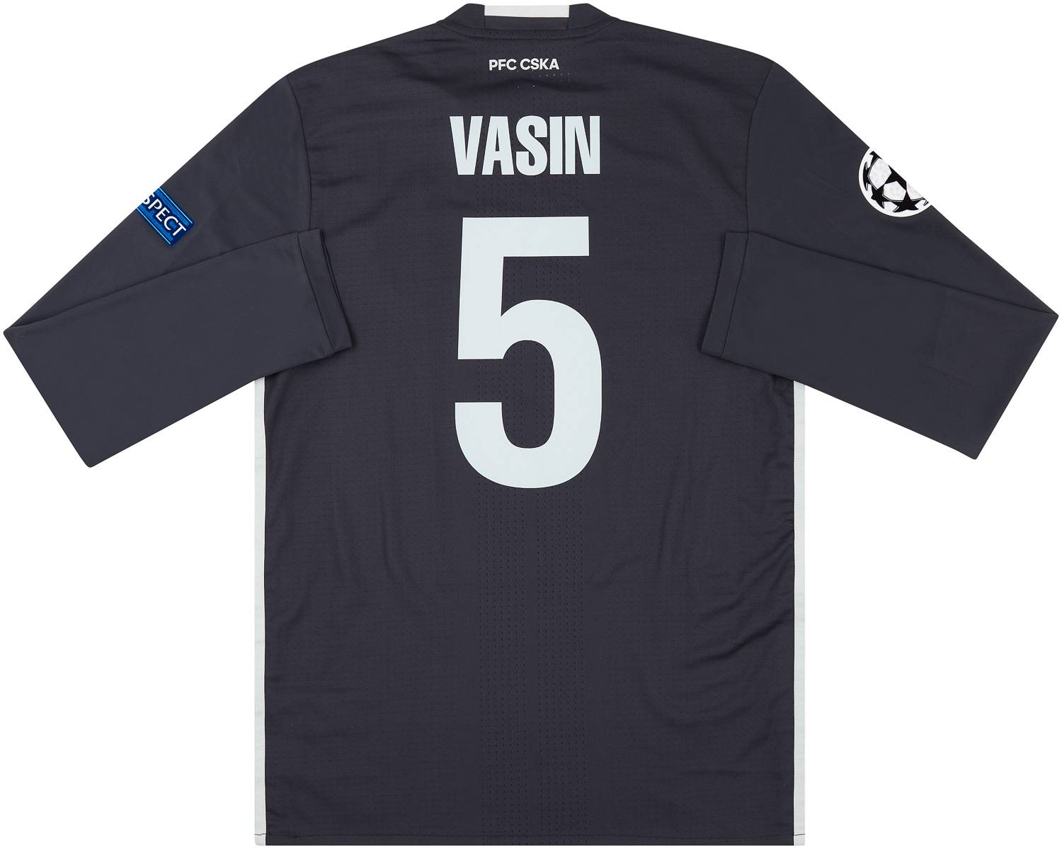 2017-18 CSKA Moscow Match Issue Champions League Third L/S Shirt Vasin #5 (v Manchester United)