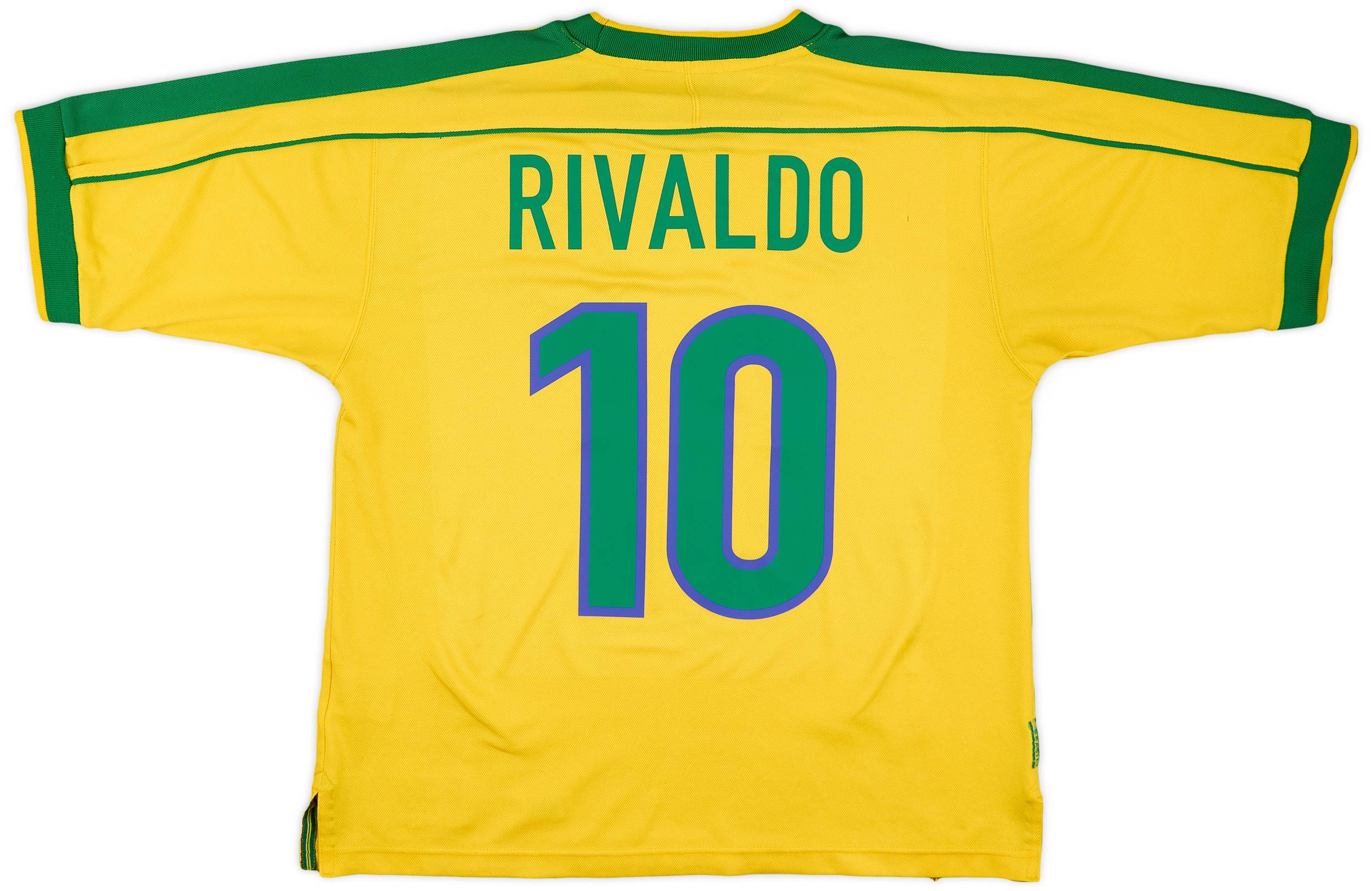 1998-00 Brazil Home Shirt Rivaldo #10 - 5/10 - (M)