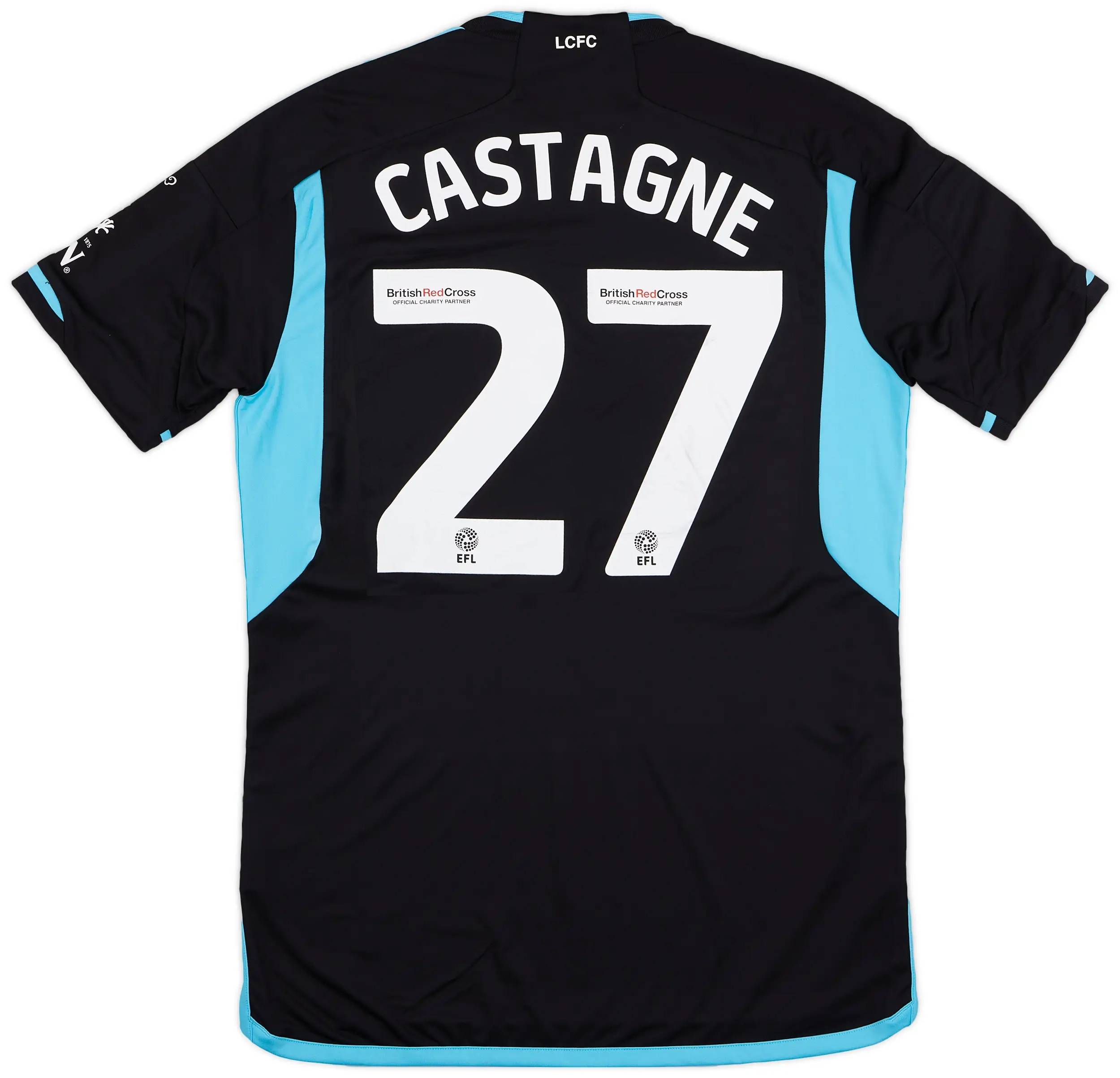 2023-24 Leicester Player Issue Away Shirt Castagne #27