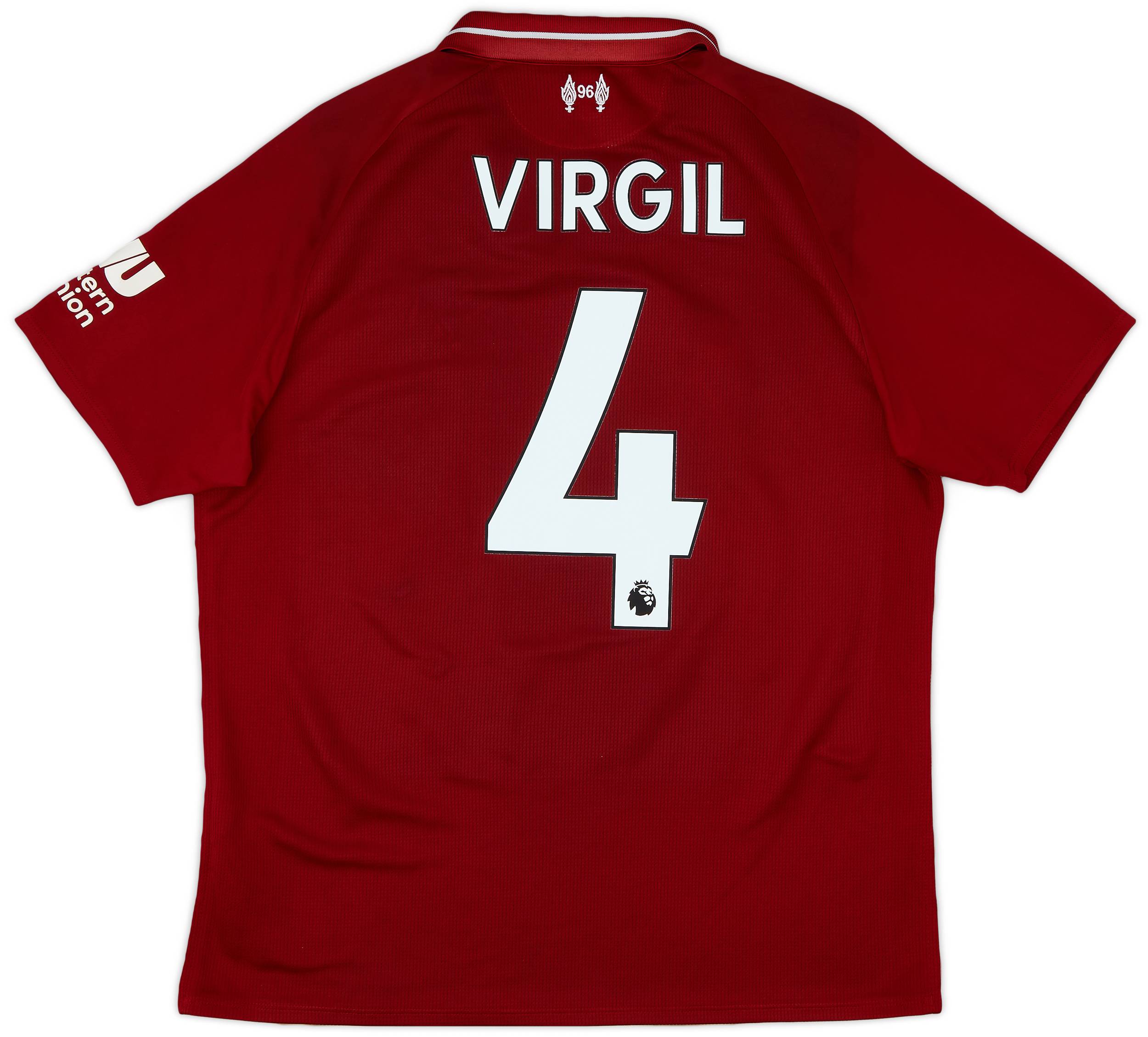2018-19 Liverpool Home Shirt Virgil #4 - 6/10 - (S)