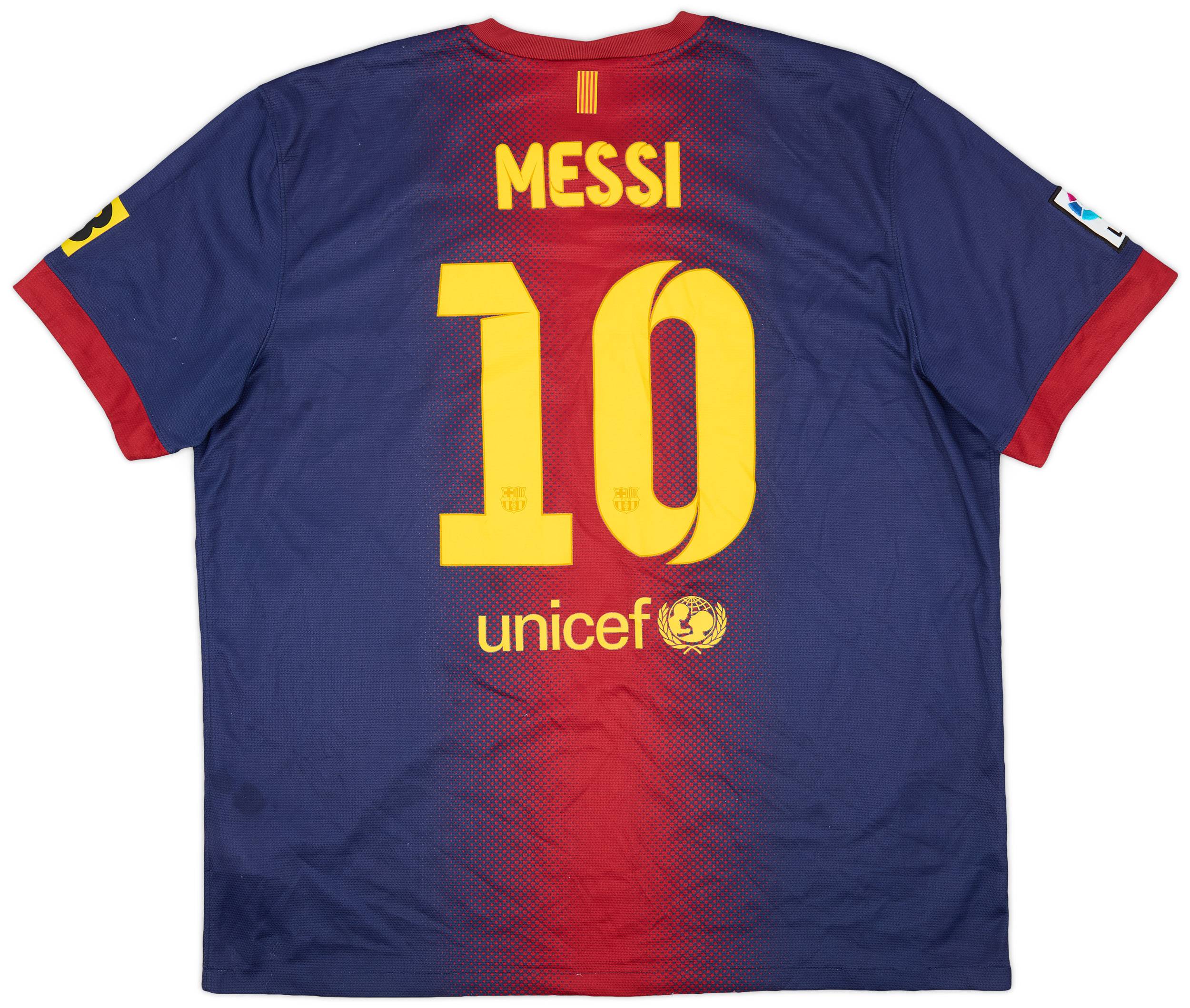 2012-13 Barcelona Home Shirt Messi #10 - 7/10 - (XXL)