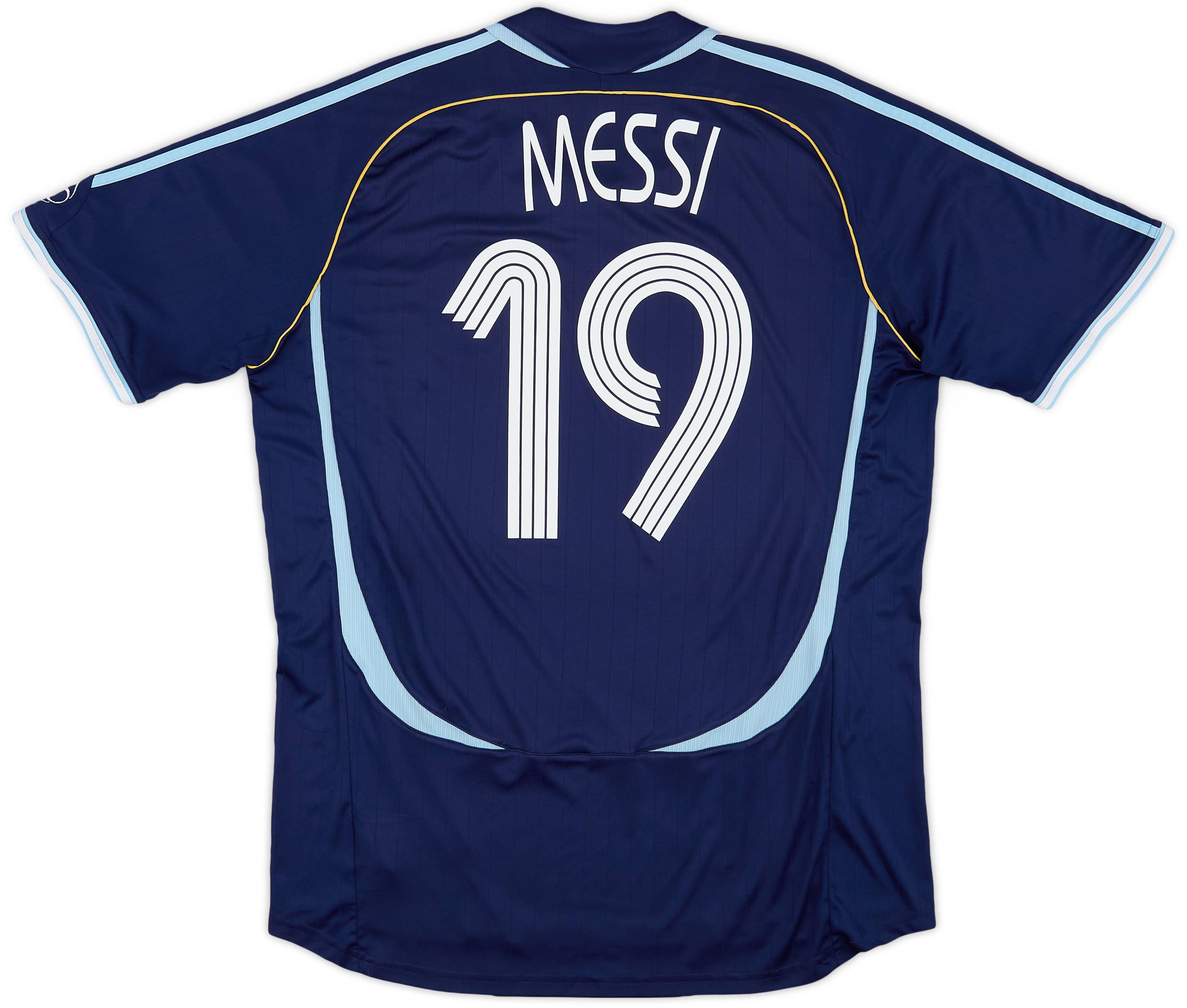 Lionel Messi #19 Argentina World Cup Adidas 2006 Away Kit