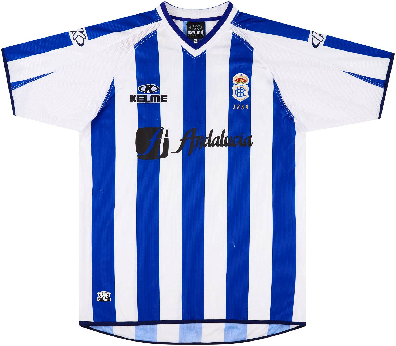 2002-03 Recreativo Huelva Match Issue Home Shirt Cubillo #8