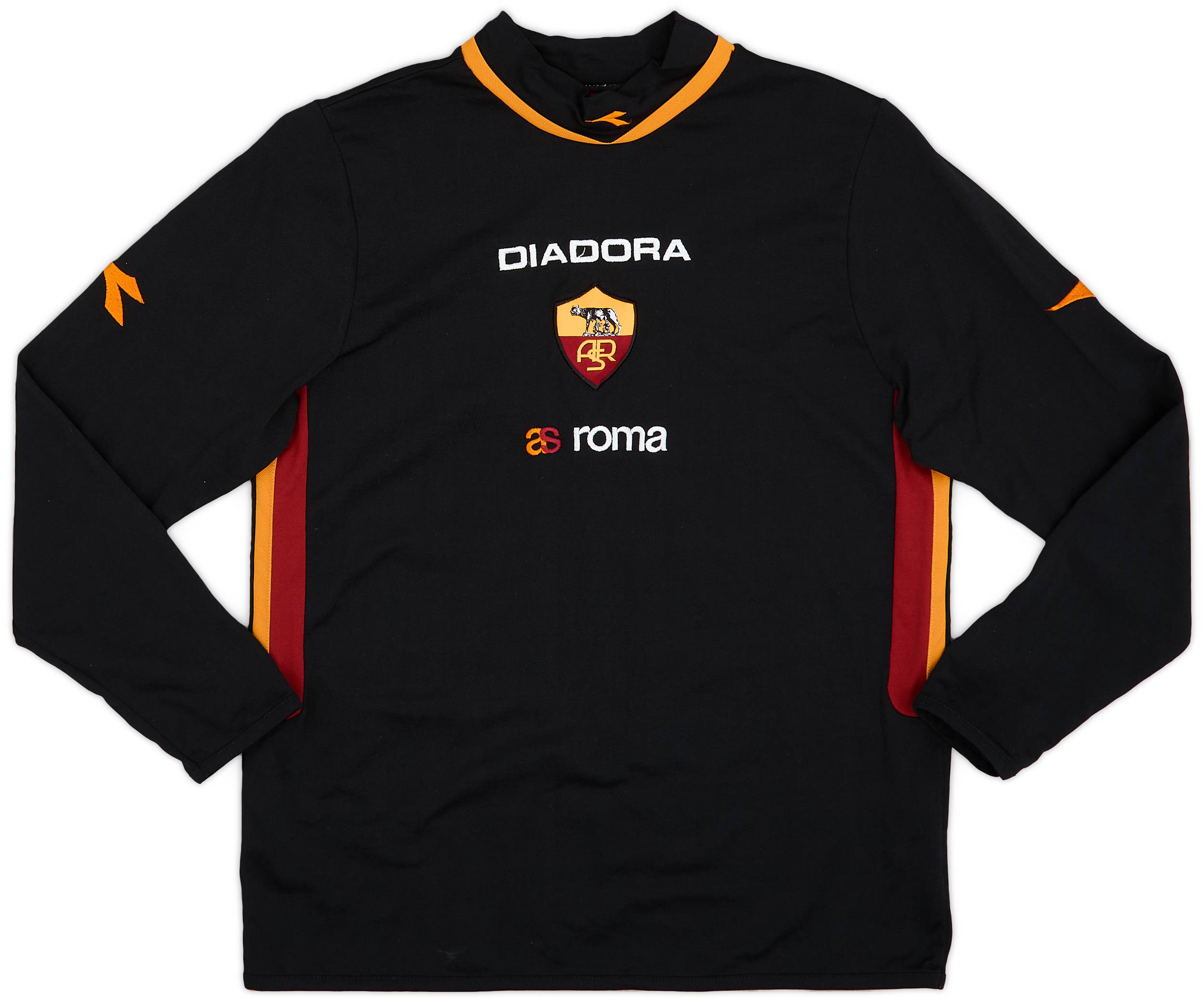2003-04 Roma Diadora Training L/S Shirt - 9/10 - (S)