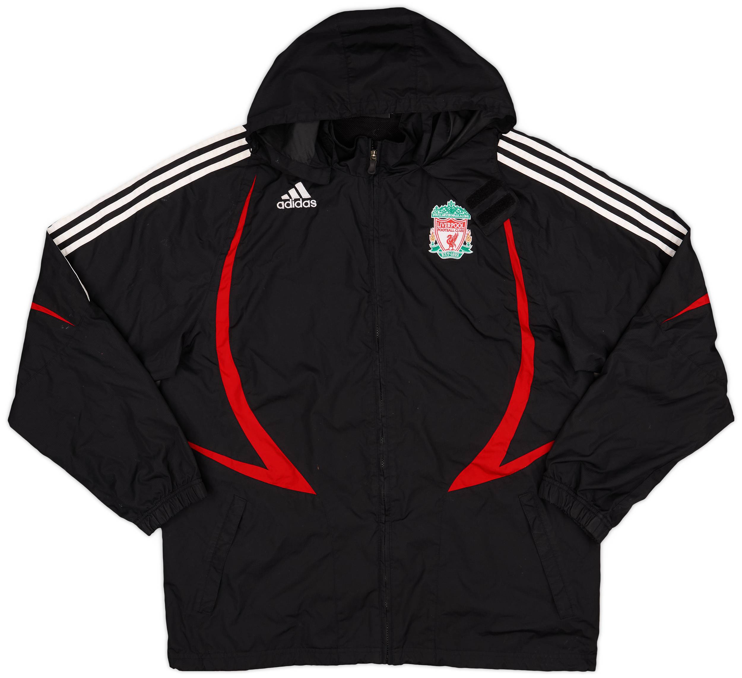 2007-08 Liverpool adidas Hooded Rain Jacket - 7/10 - (L)