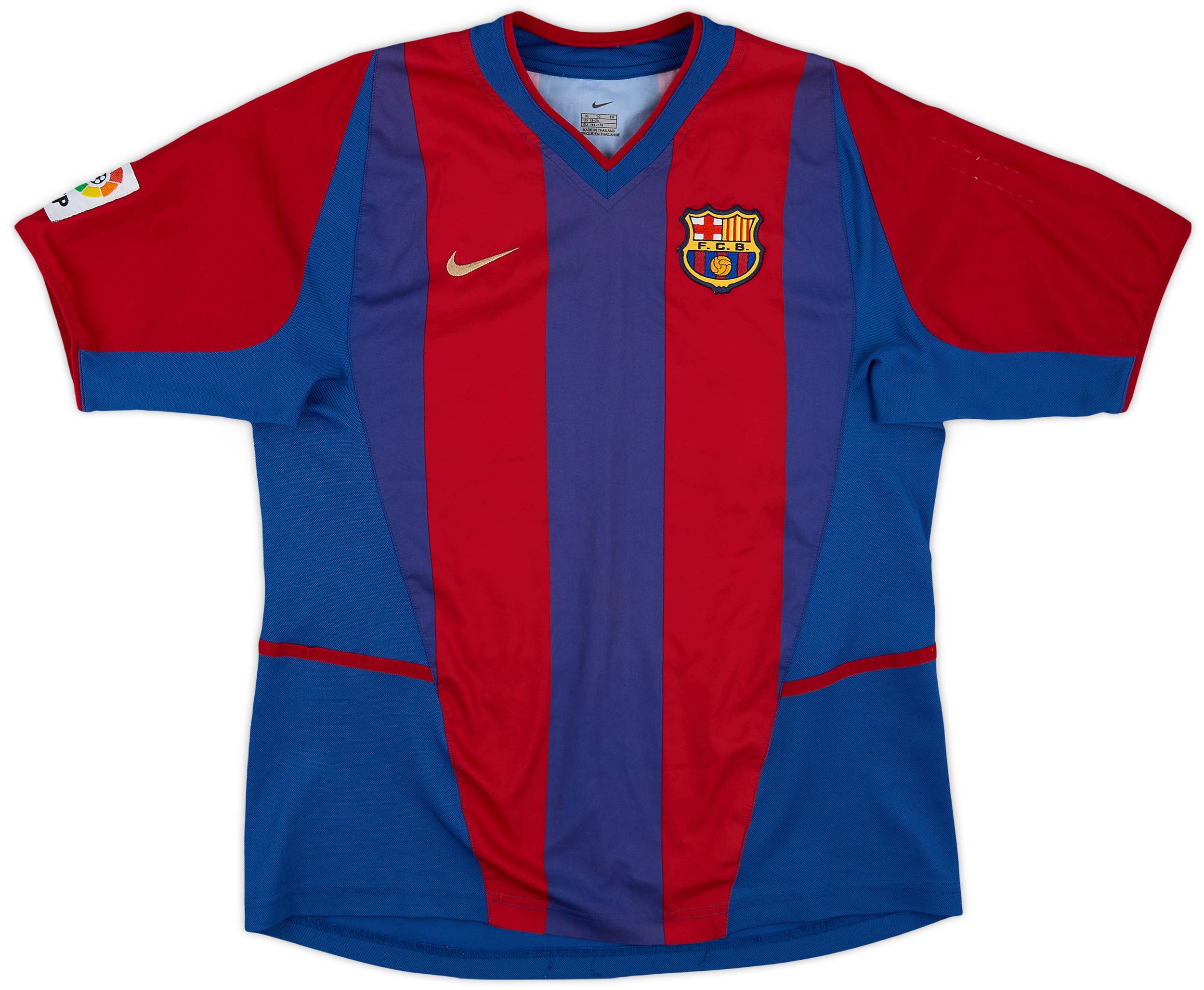 2002-03 Barcelona Home Shirt - 6/10 - (XL.Boys)