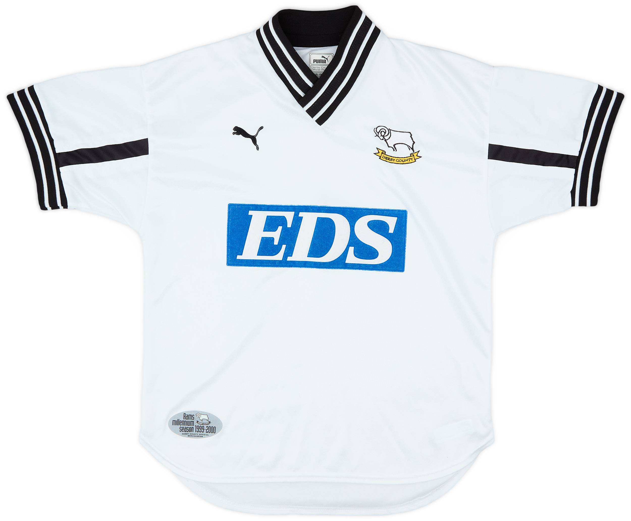 1999-01 Derby County Home Shirt - 8/10 - (M.Boys)