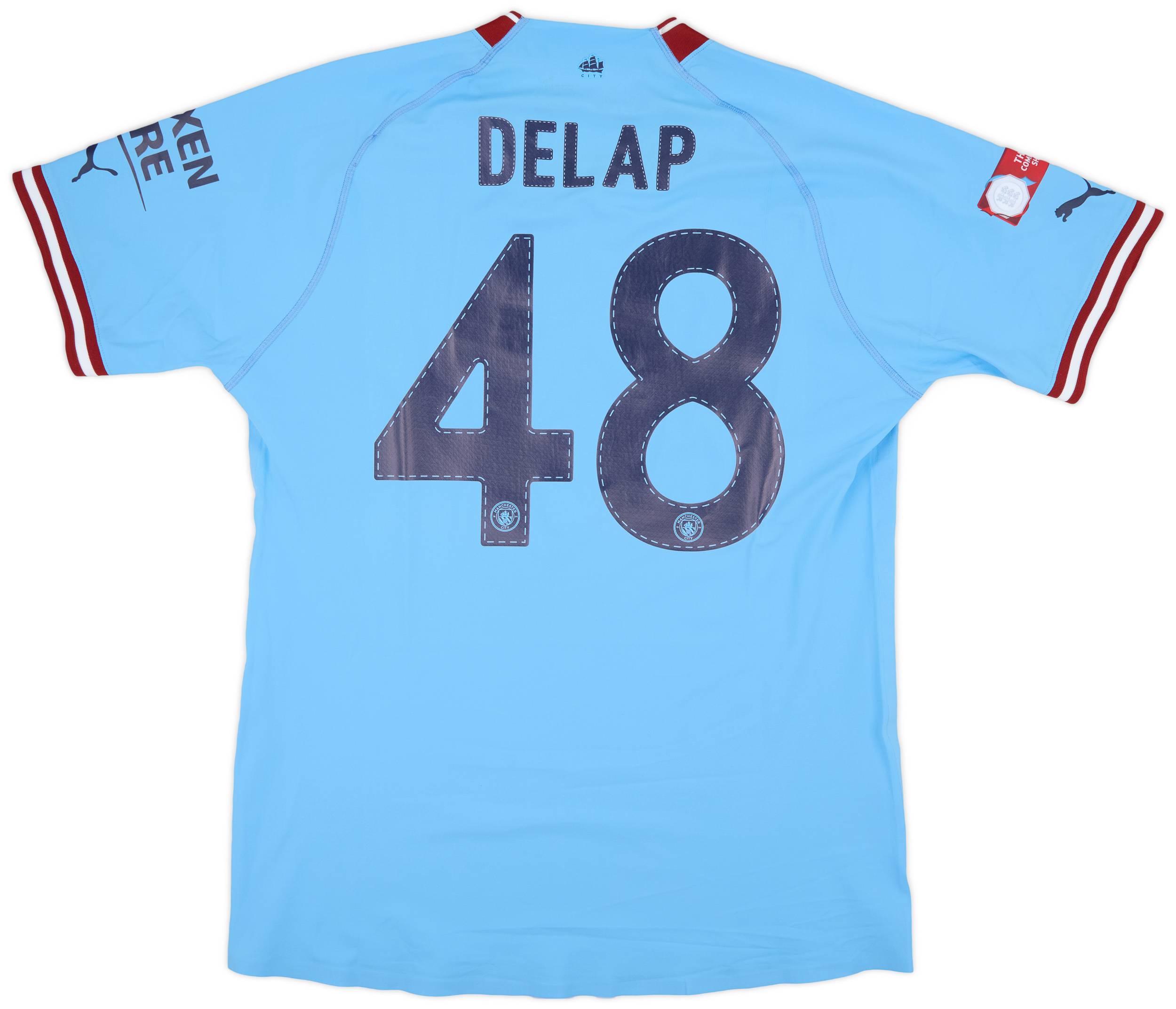 2022 23 Manchester City Match Issue Community Shield Home Shirt Delap 48