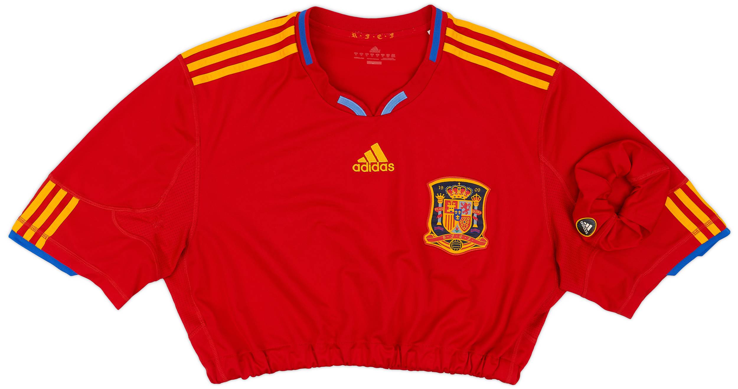 Reworked Spain Crop Top and Scrunchie Set
