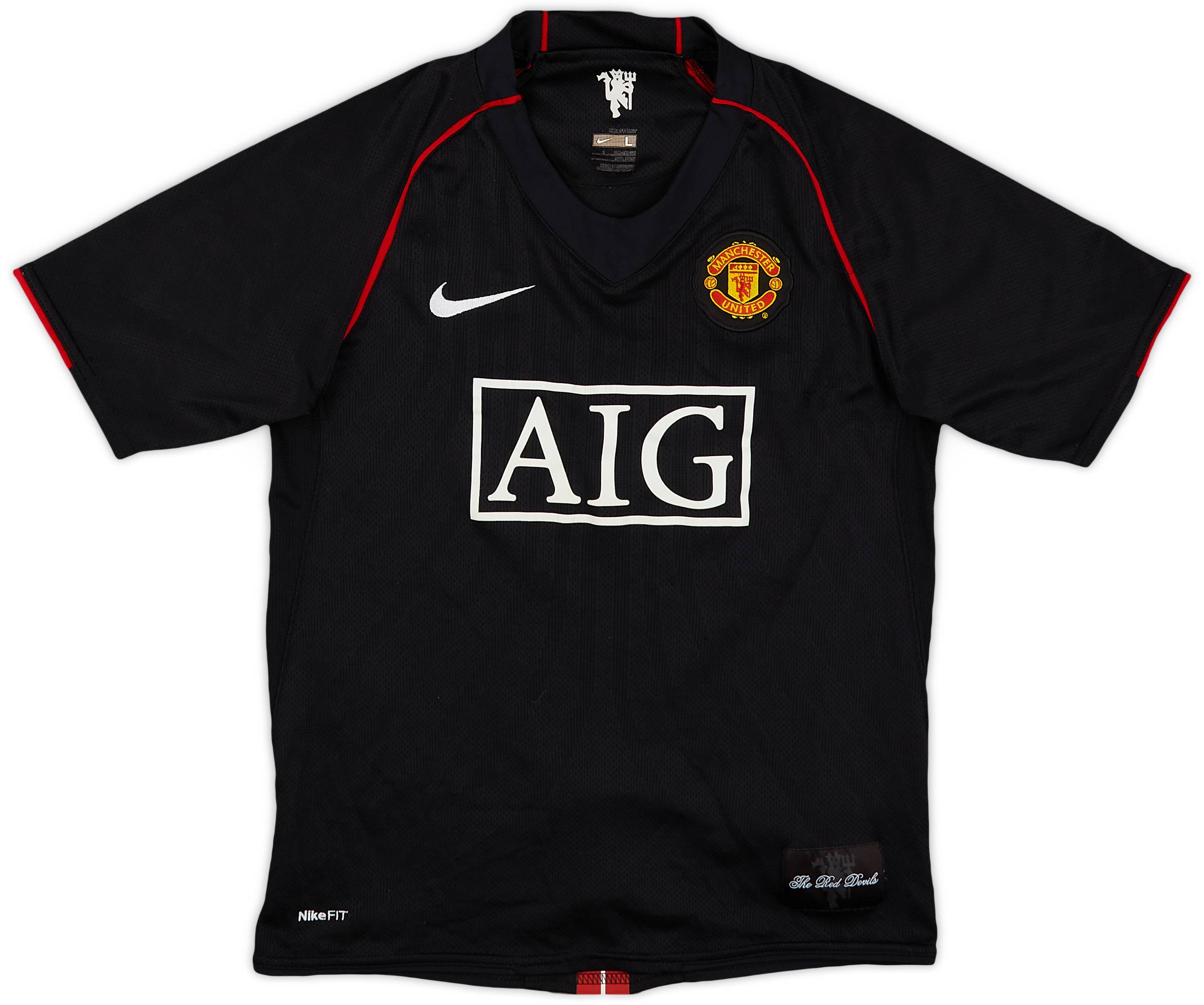 2007-08 Manchester United Away Shirt - 8/10 - (L.Boys)