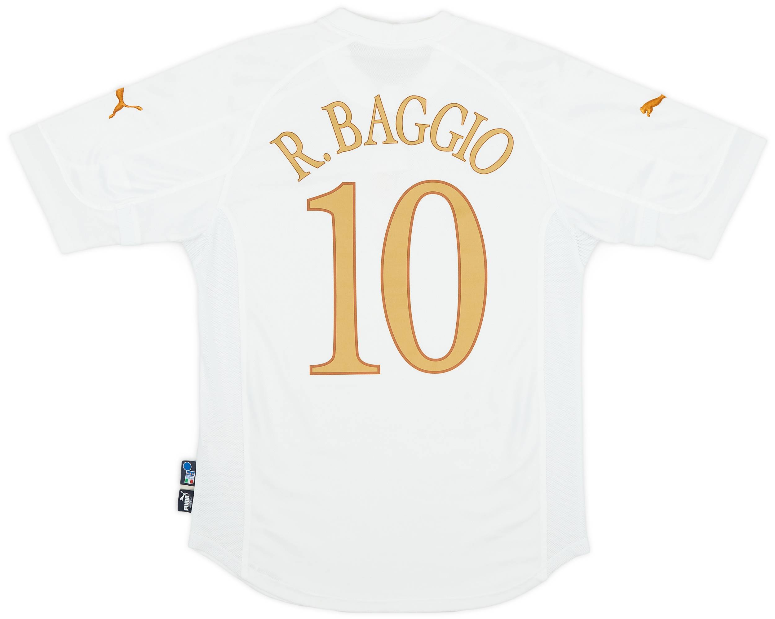2004-06 Italy Away Shirt Baggio #10 - 6/10 - (S)
