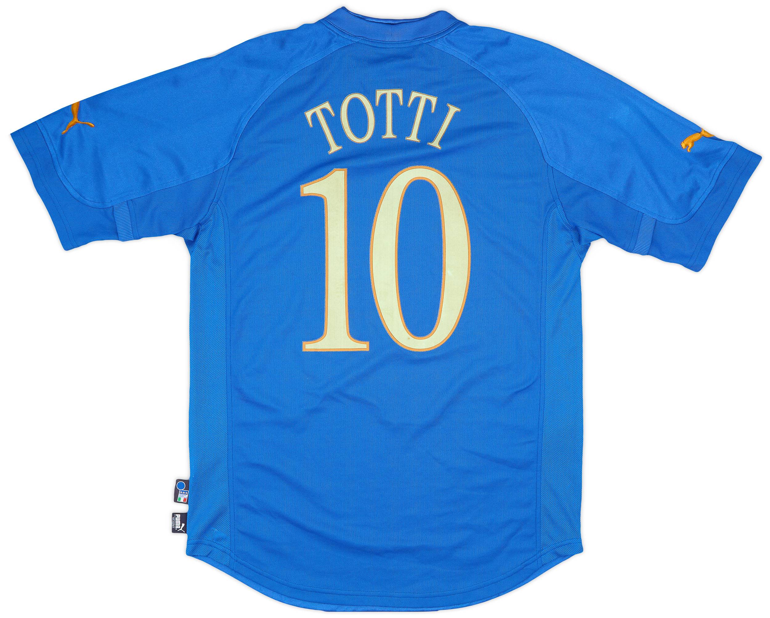 2004-06 Italy Home Shirt Totti #10 - 6/10 - (L)