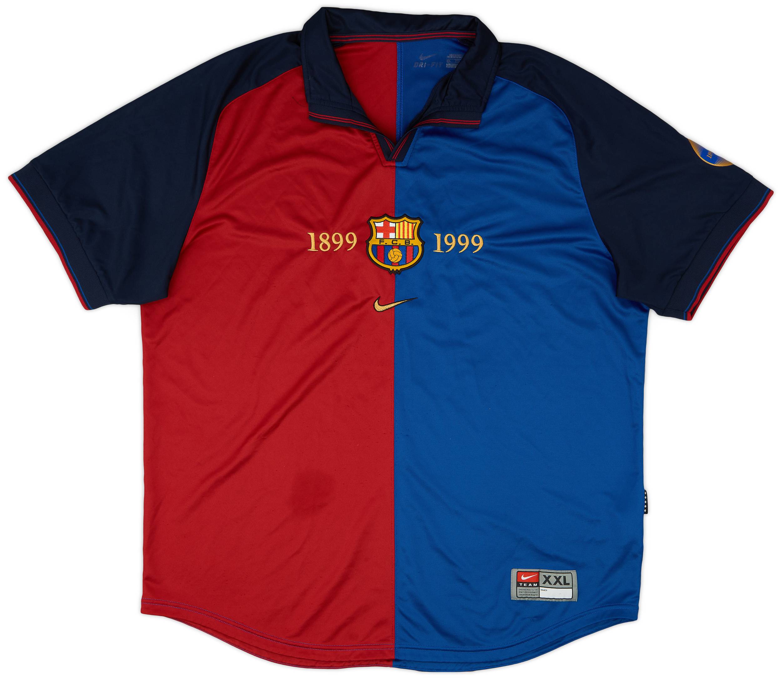 2013 14 Barcelona Nike Retro 1999 00 Centenary Home Shirt 5 10 XXL