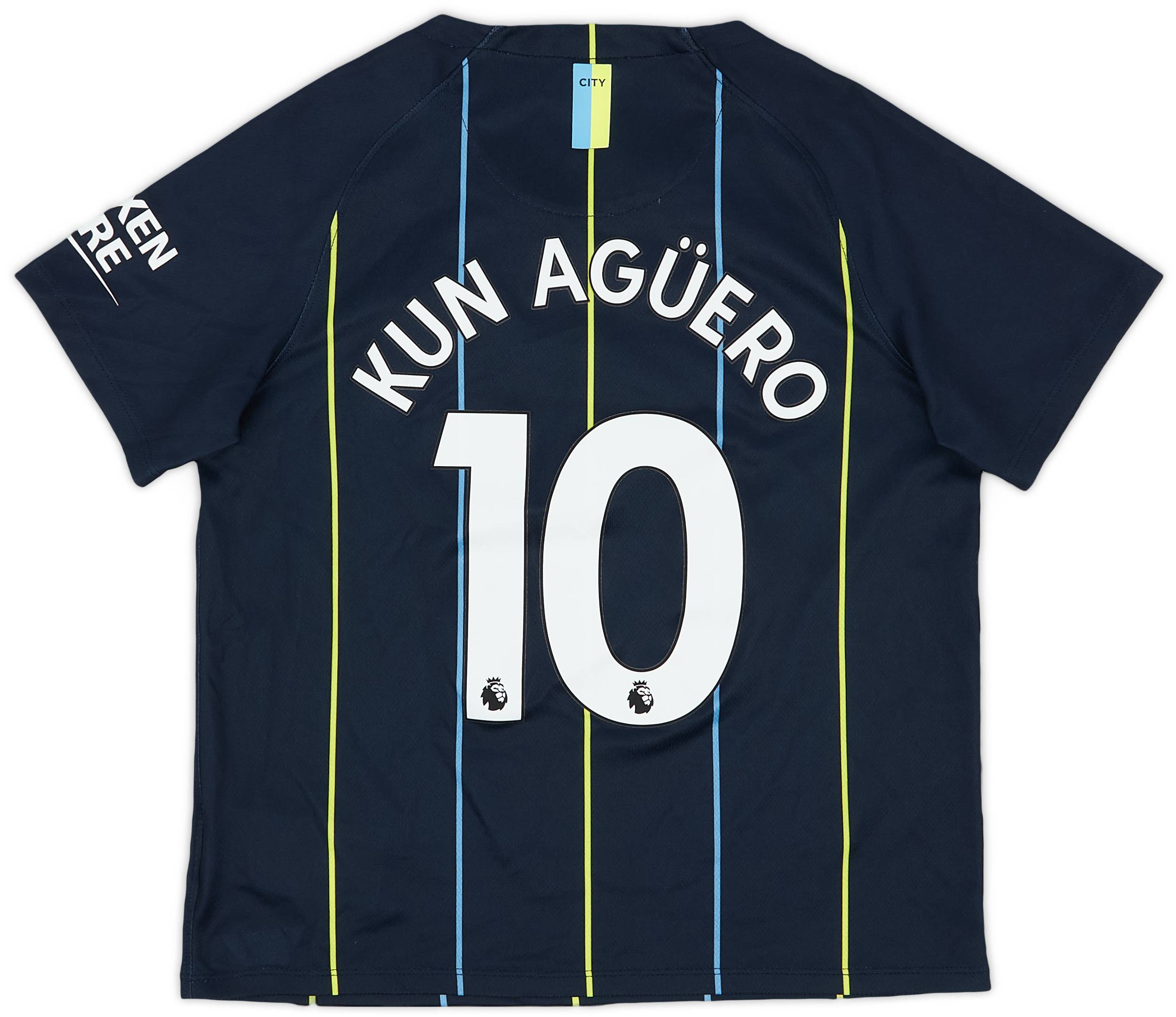 2018-19 Manchester City Away Shirt Kun Aguero #10 - 10/10
