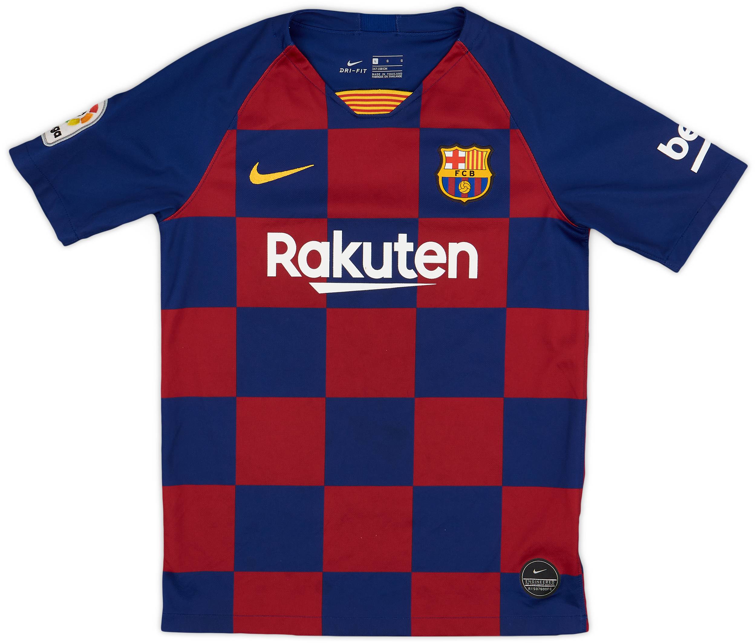 2019-20 Barcelona Home Shirt - 8/10 - (L.Boys)