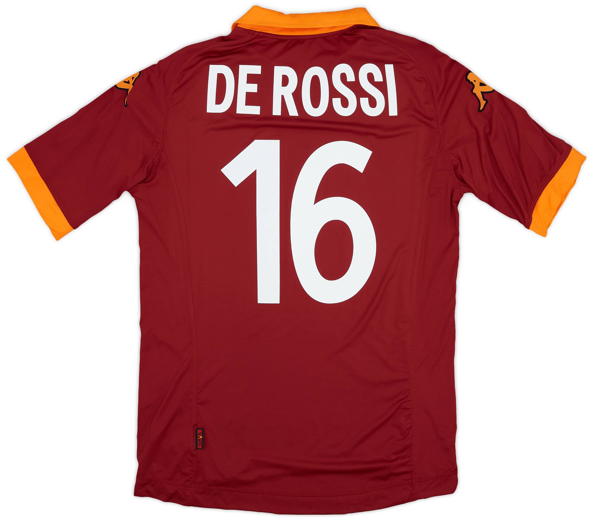 2012-13 Roma Home Shirt De Rossi #16 - 7/10 - (XL)