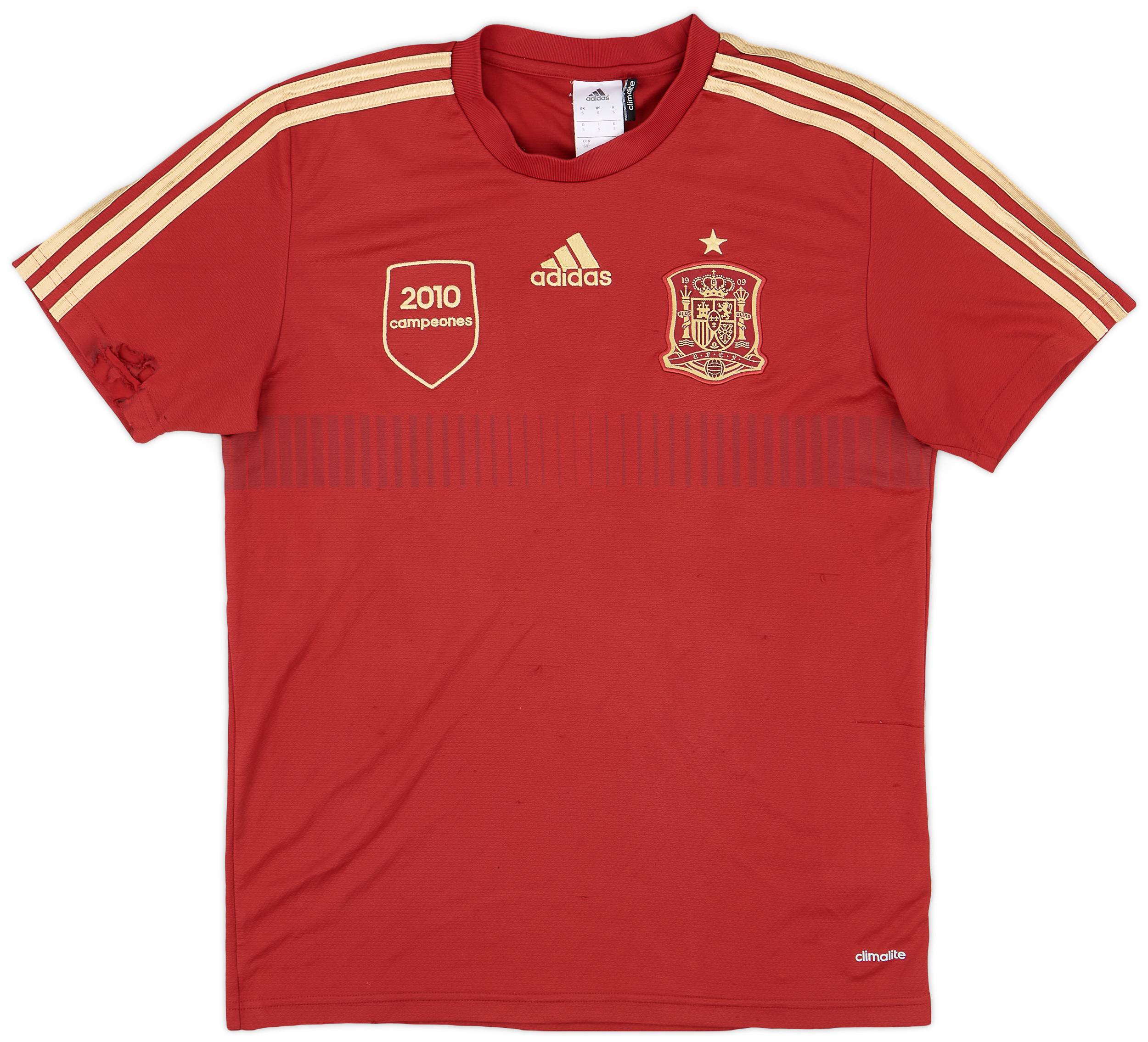 2013 14 Spain 2010 campeones adidas Training Shirt 3 10 S
