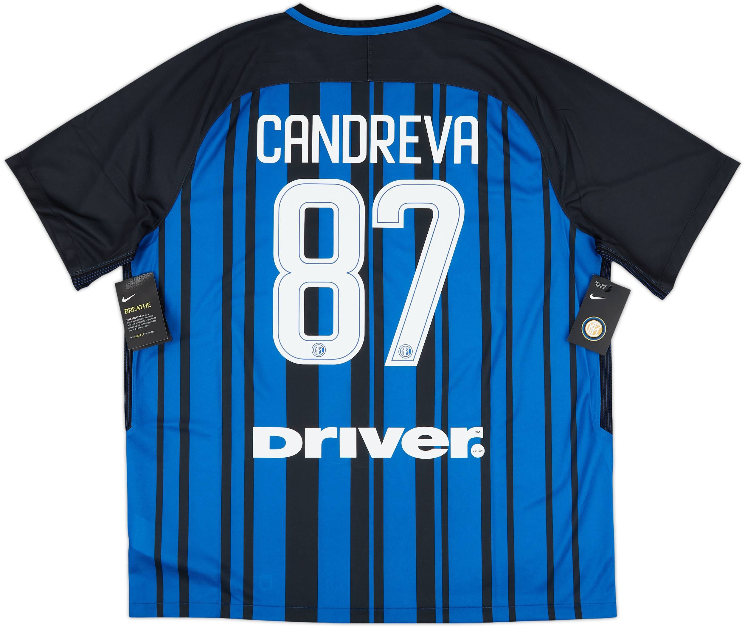 2017-18 Inter Milan Home Shirt Candreva #87 (XXL)