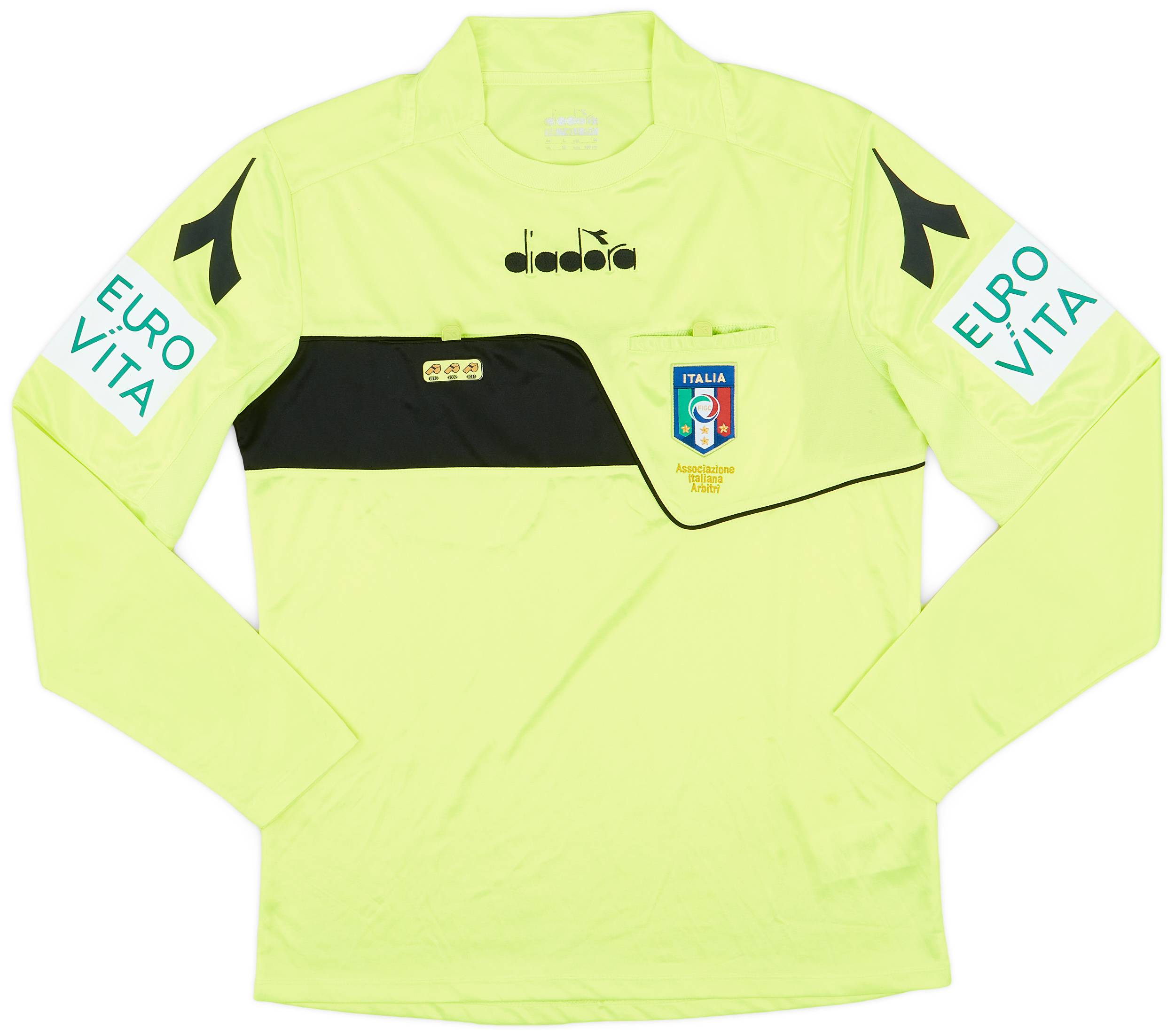 2018-19 Italy Diadora Referee L/S Shirt - 9/10 - (M)
