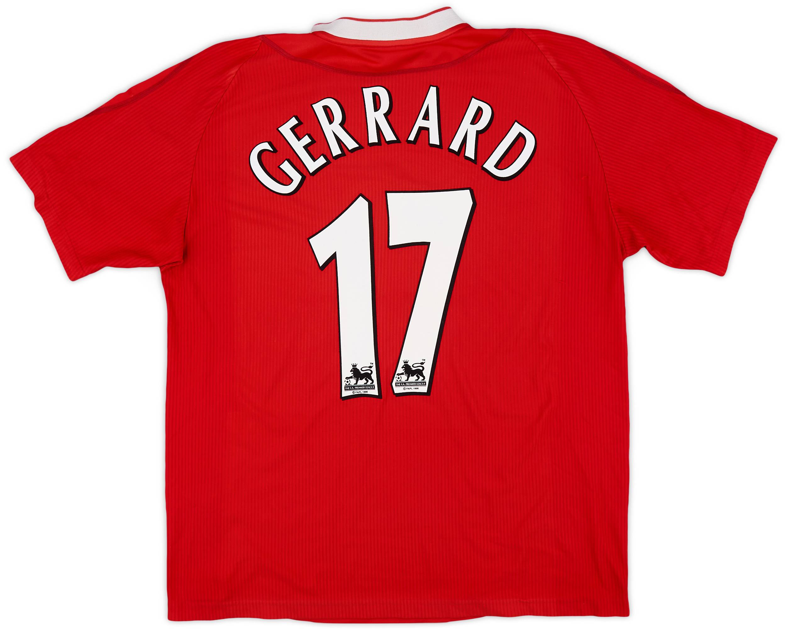 2002-04 Liverpool Home Shirt Gerrard #17 - 7/10 - (XL)