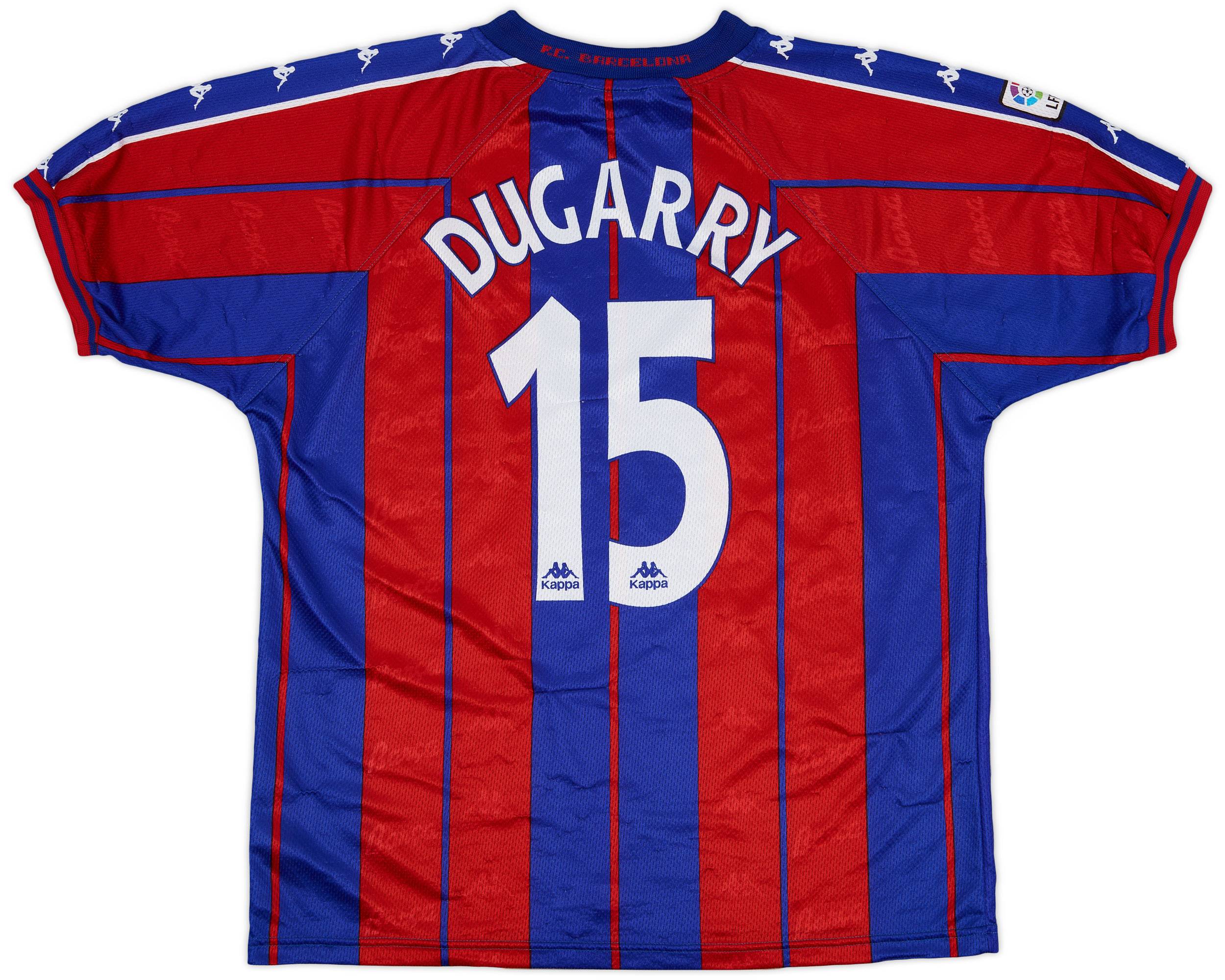 最後のタイムセール中‼️Barcelona 1997s~1998s ビンテージ 1997-98 Barcelona Home Shirt Dugarry #15 - 7/10 - (XL)