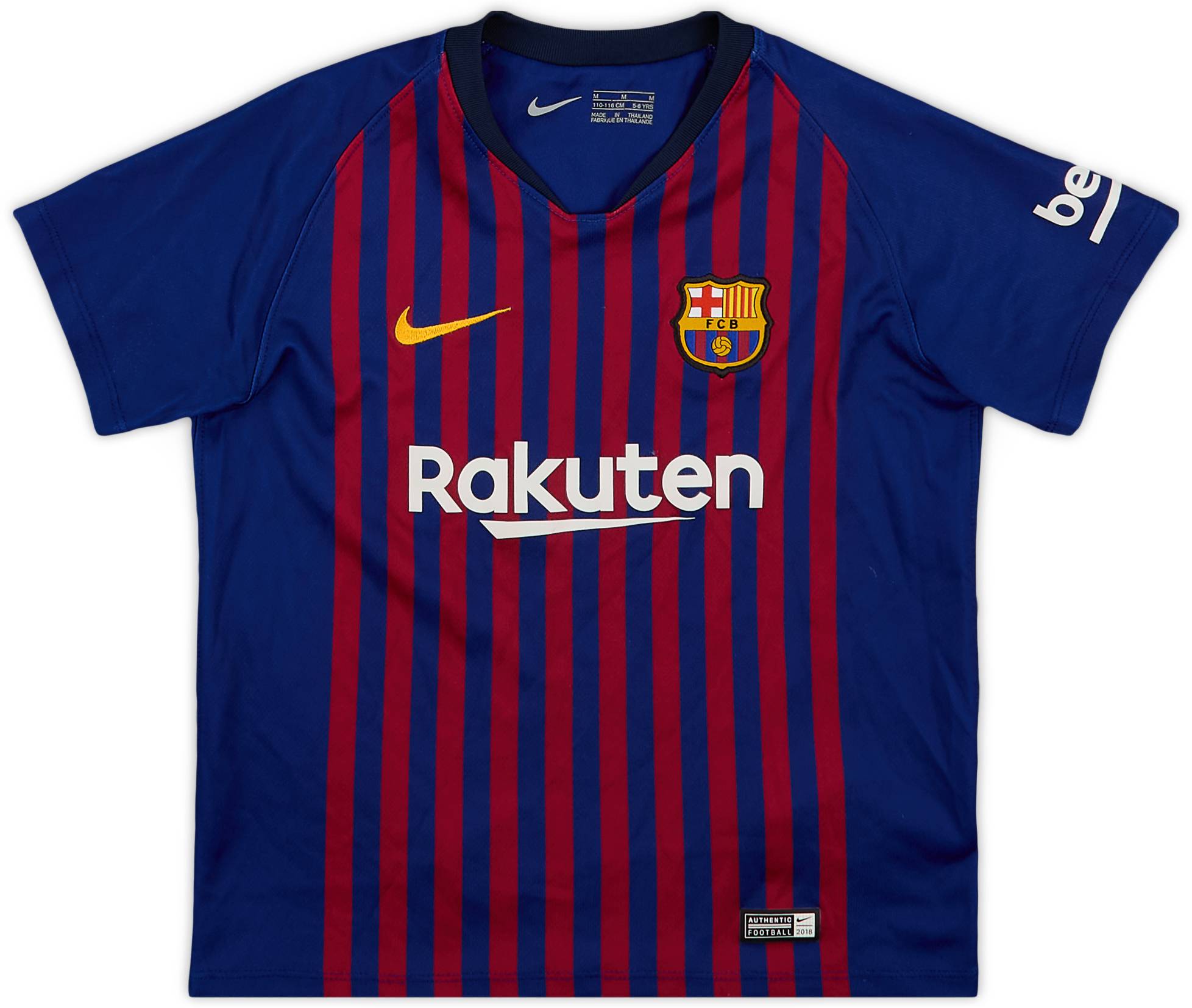 2018-19 Barcelona Home Shirt - 8/10 - (5-6 Years)