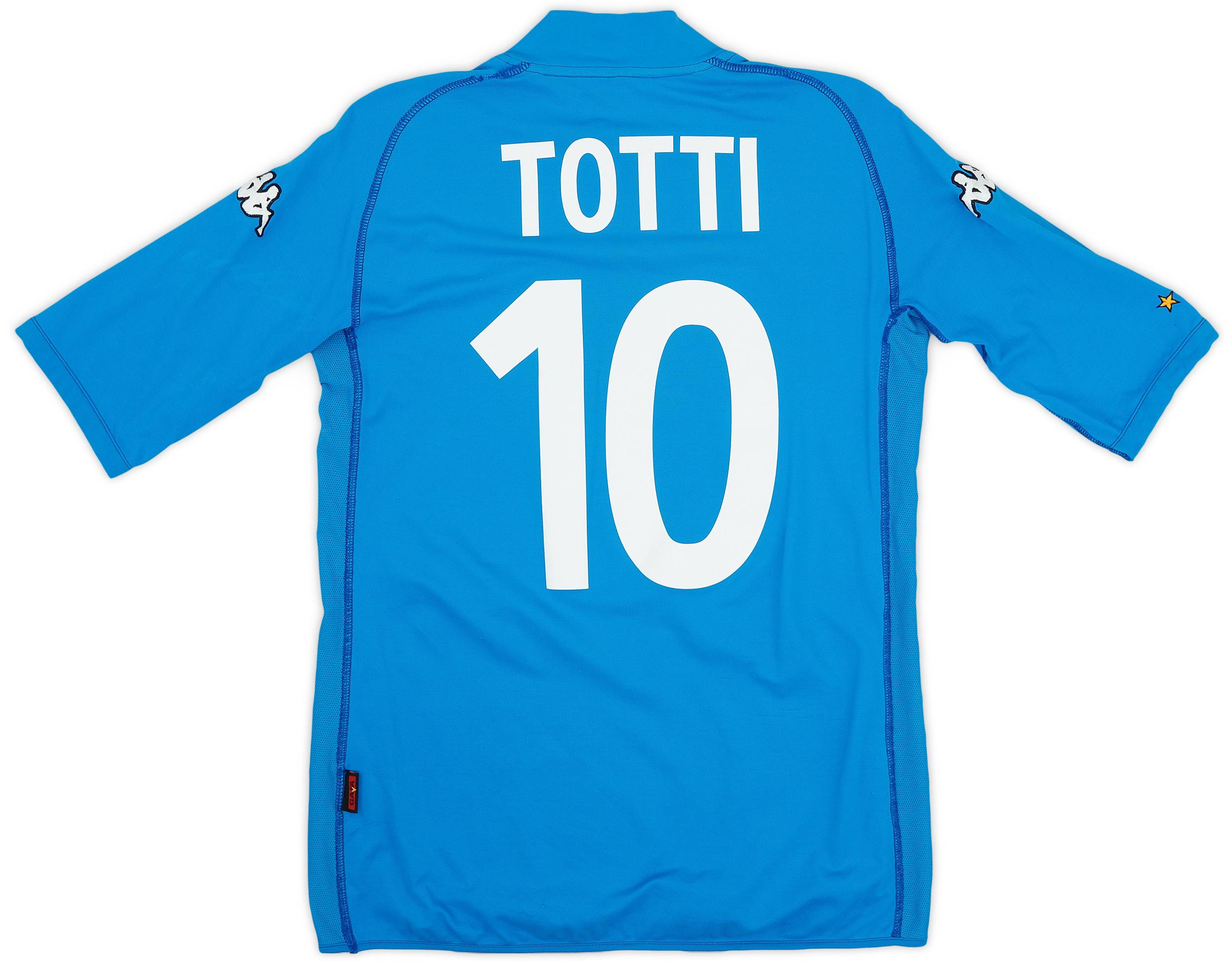 2002 Italy Home Shirt Totti #10 - 7/10 - (L)