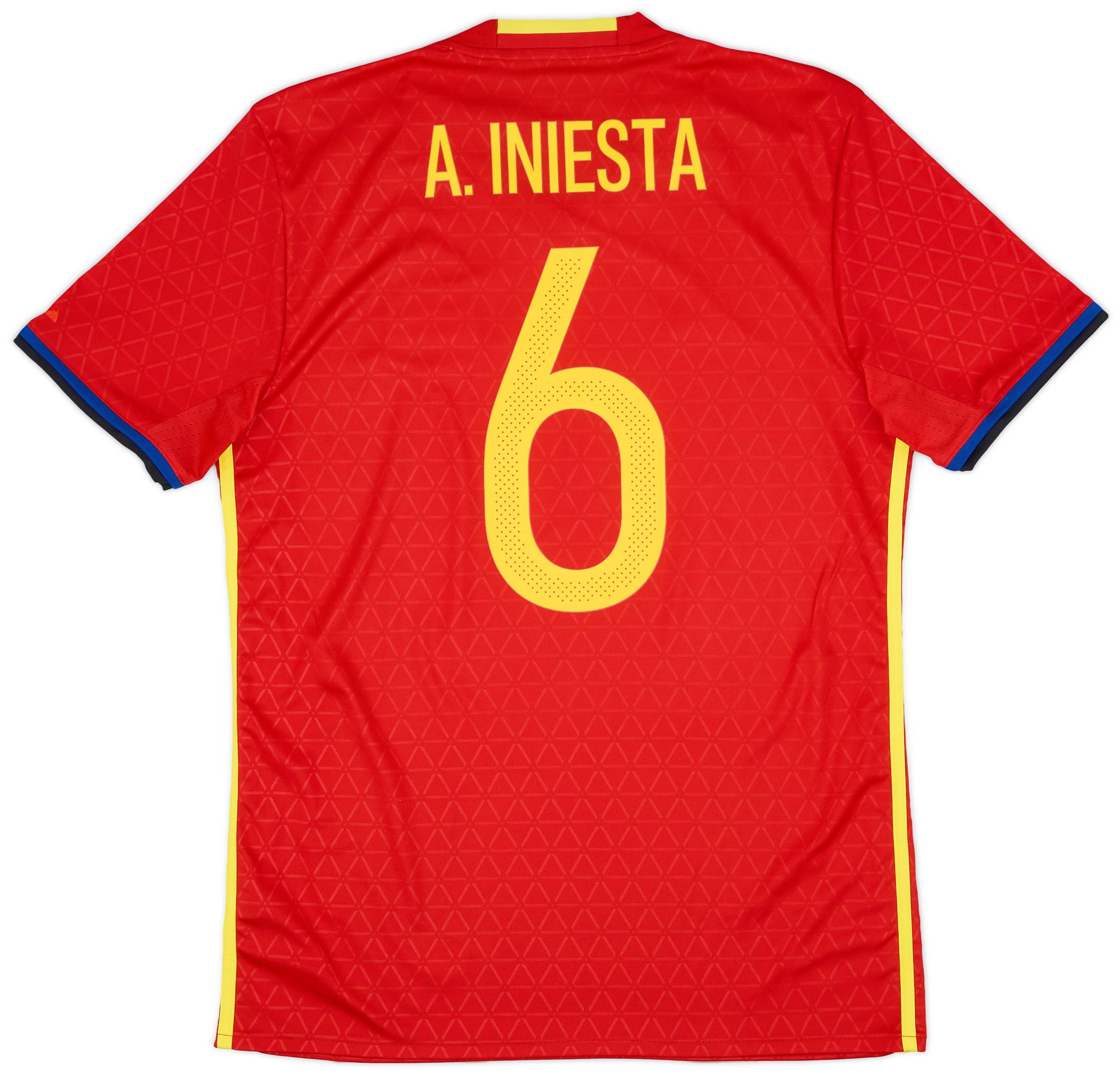 2016-17 Spain Home Shirt Iniesta #6 - 10/10 - (M)