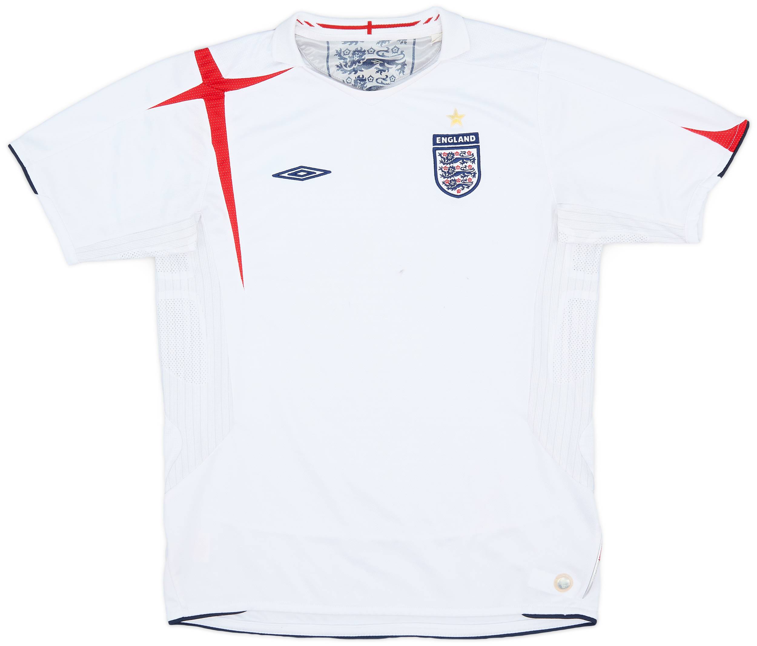 2005-07 England Home Shirt - 5/10 - (M.Boys)