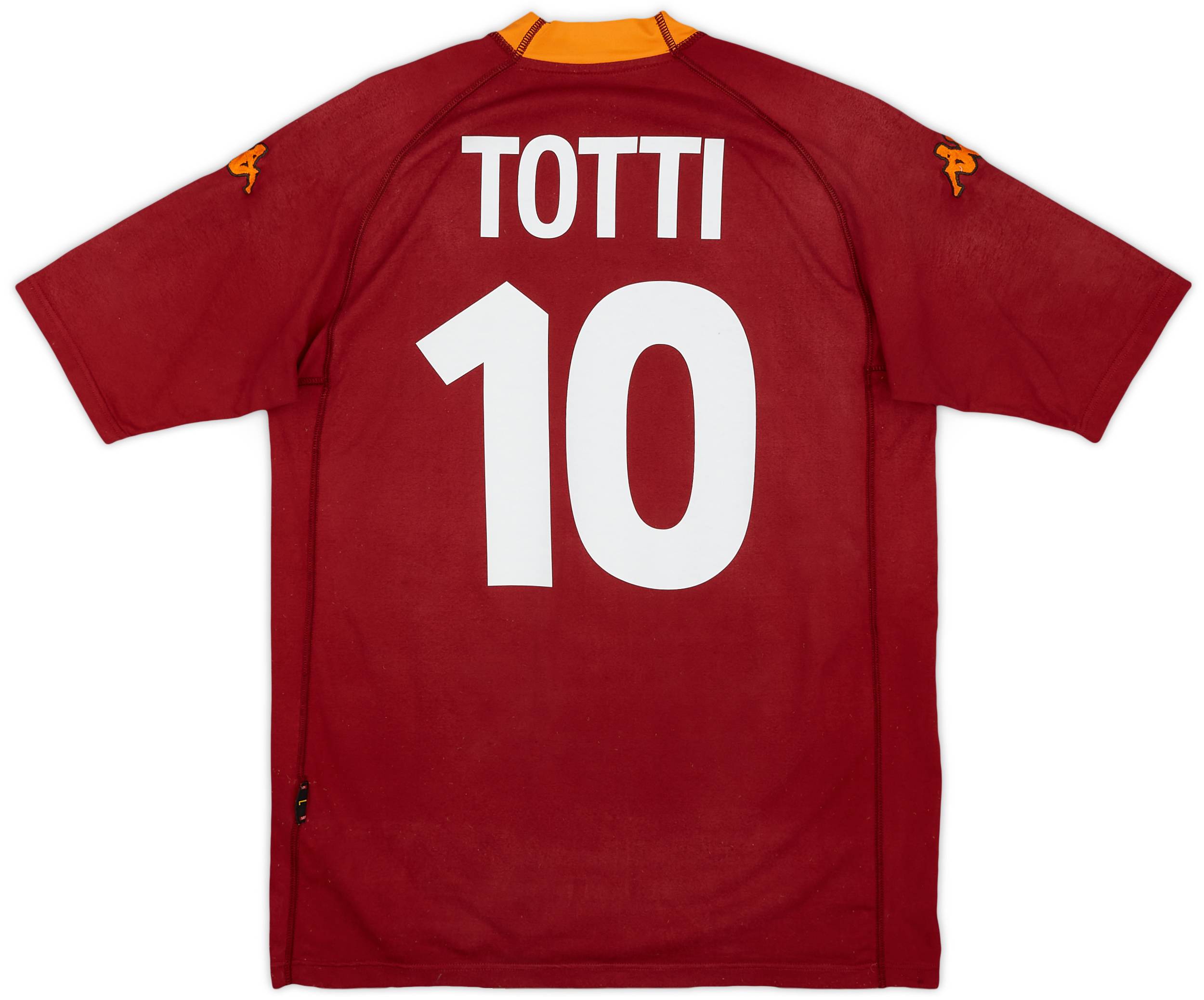 2000-01 Roma Home Shirt Totti #10 - 6/10 - (L)