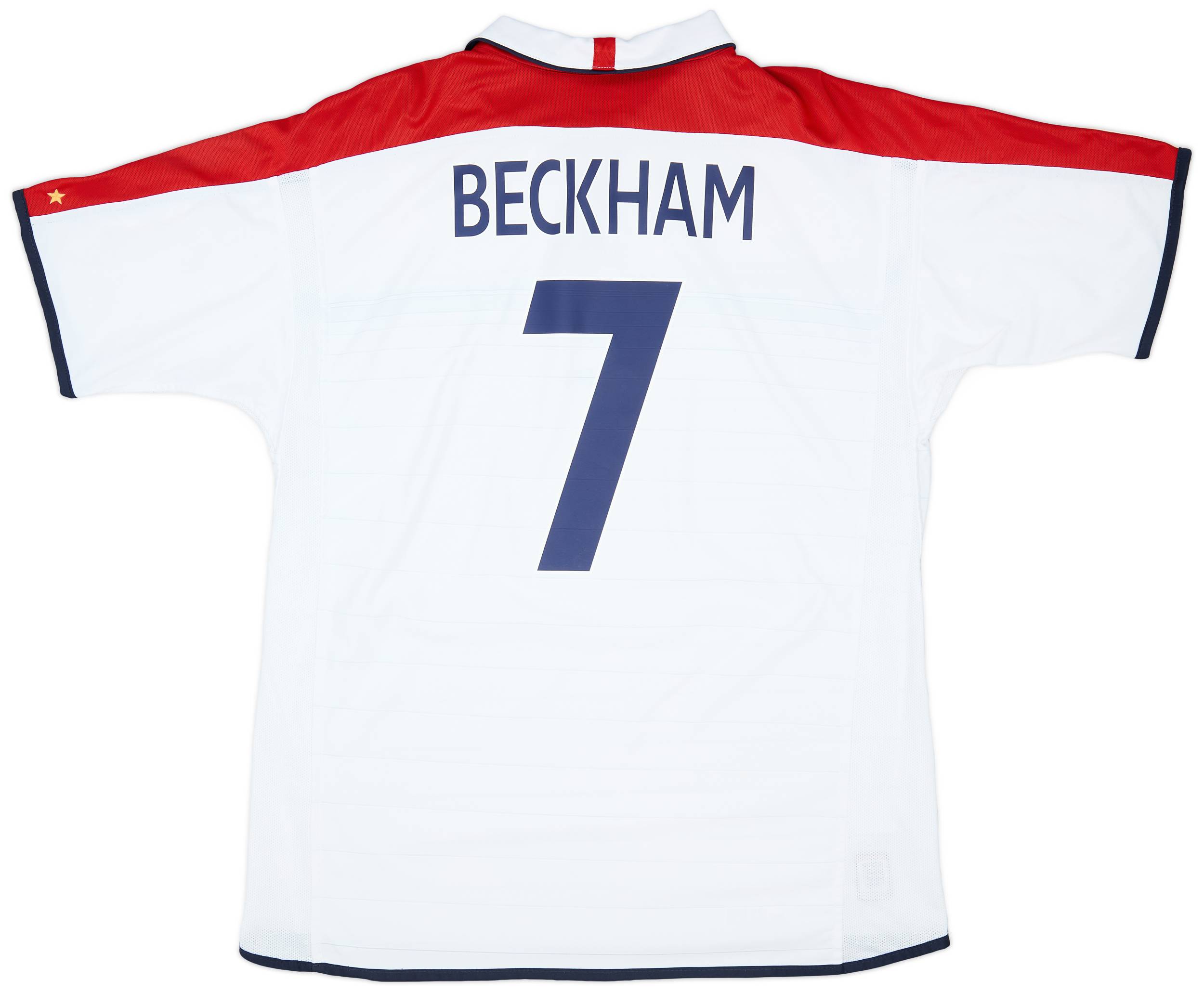 2003-05 England Home Shirt Beckham #7 - 6/10 - (XL)