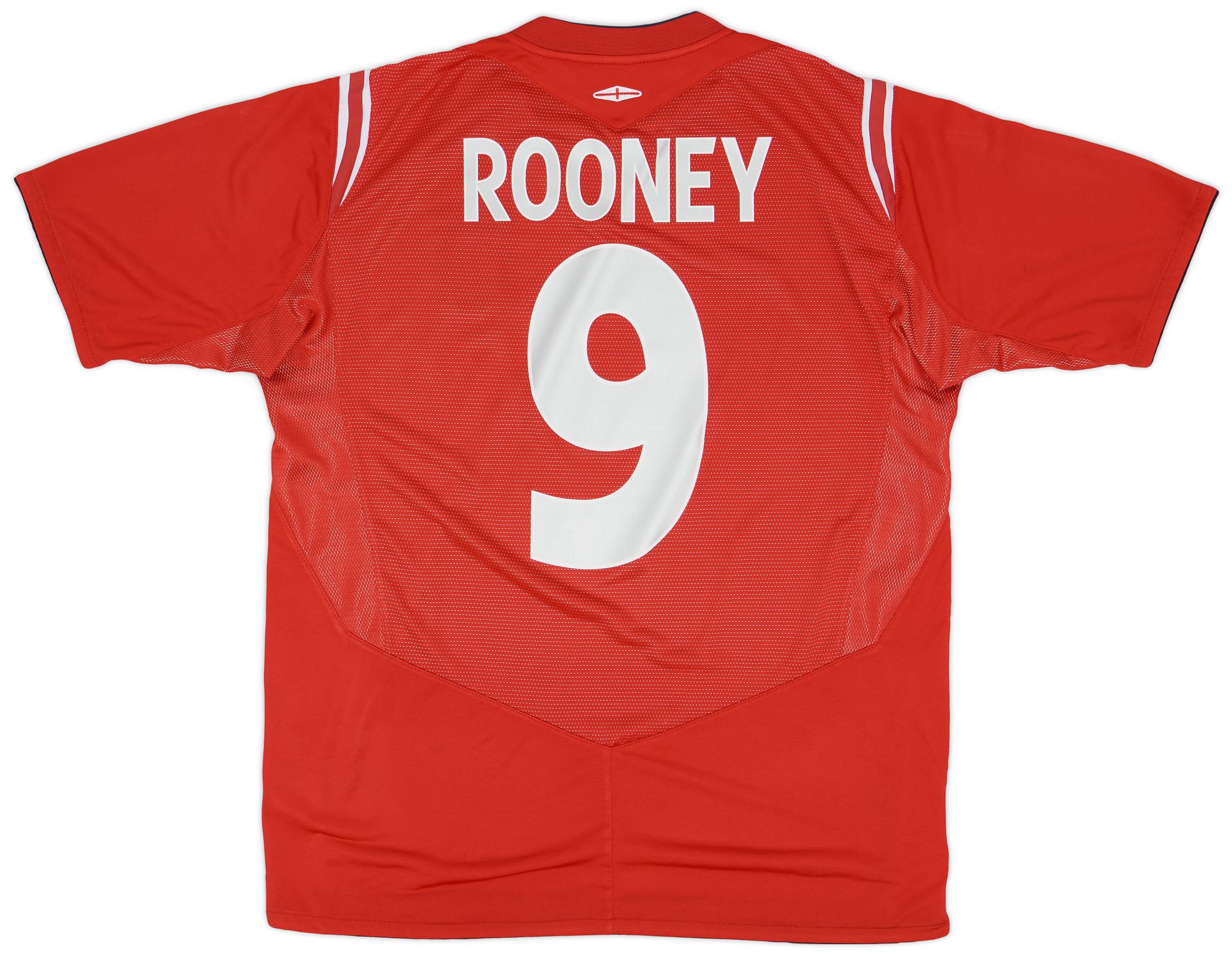 2004-06 England Away Shirt Rooney #9 - 6/10 - (L)
