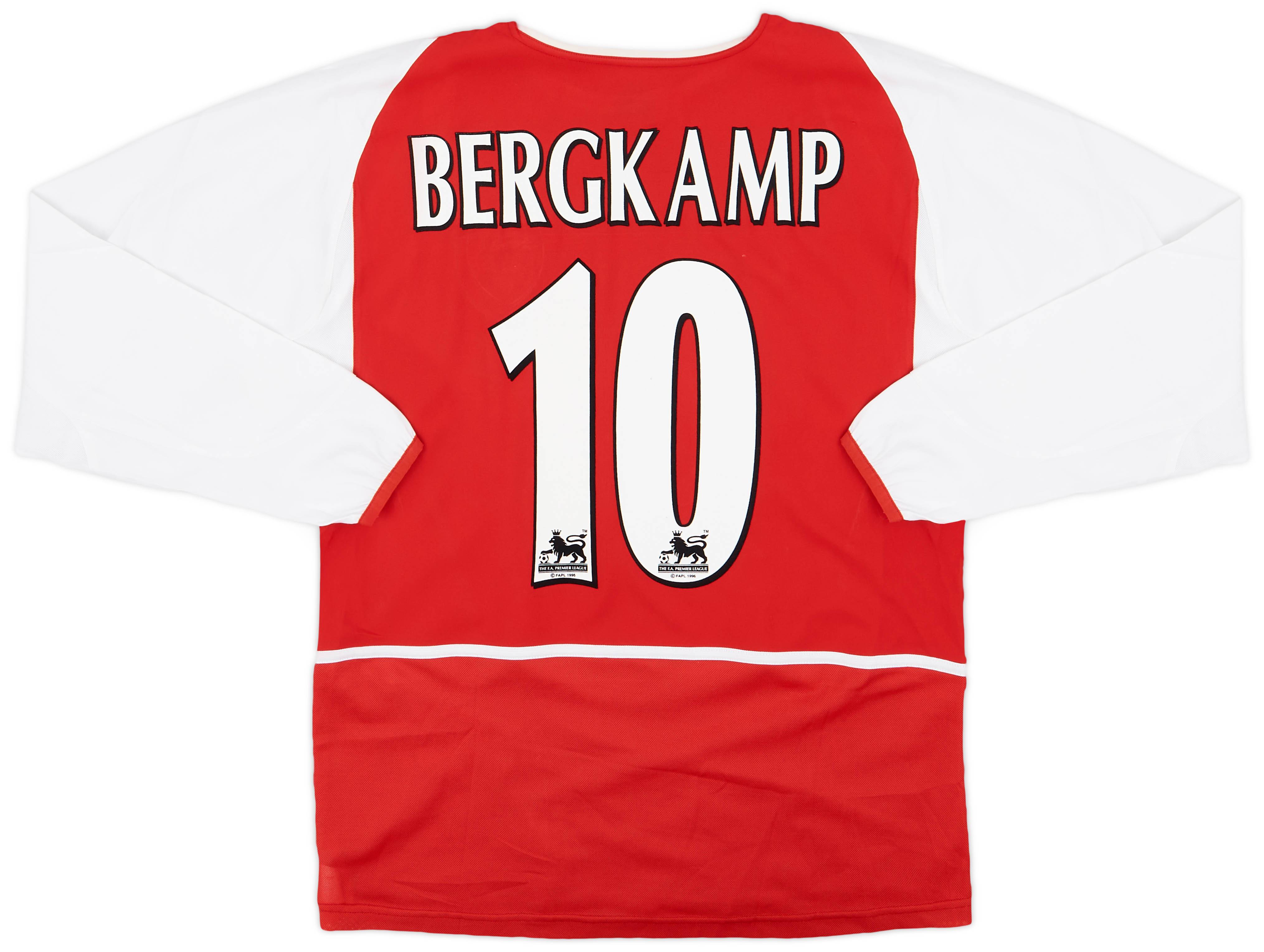 2002-04 Arsenal Home L/S Shirt Bergkamp #10 - 8/10 - (S)